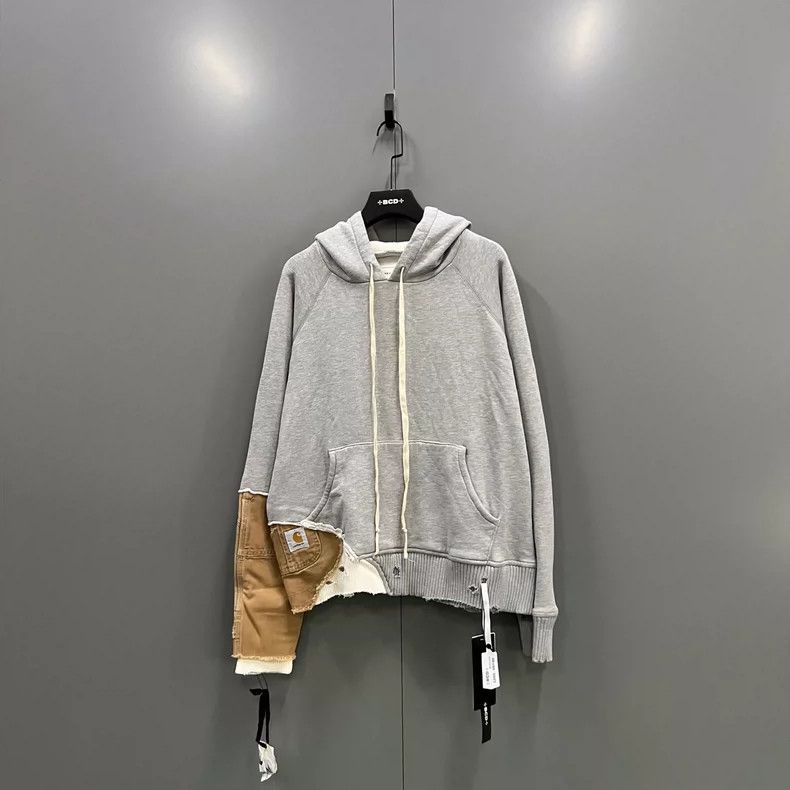 Greg Lauren Greg Lauren size2 Color blocking splicing damages hoodie Size US M / EU 48-50 / 2 - 1 Thumbnail