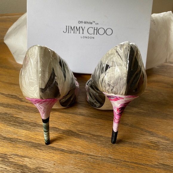 Jimmy Choo o1mj1ld1sgn1024 Wrapped Floral-Print Satin Pumps Multicolor Size US 9 / IT 39 - 4 Thumbnail