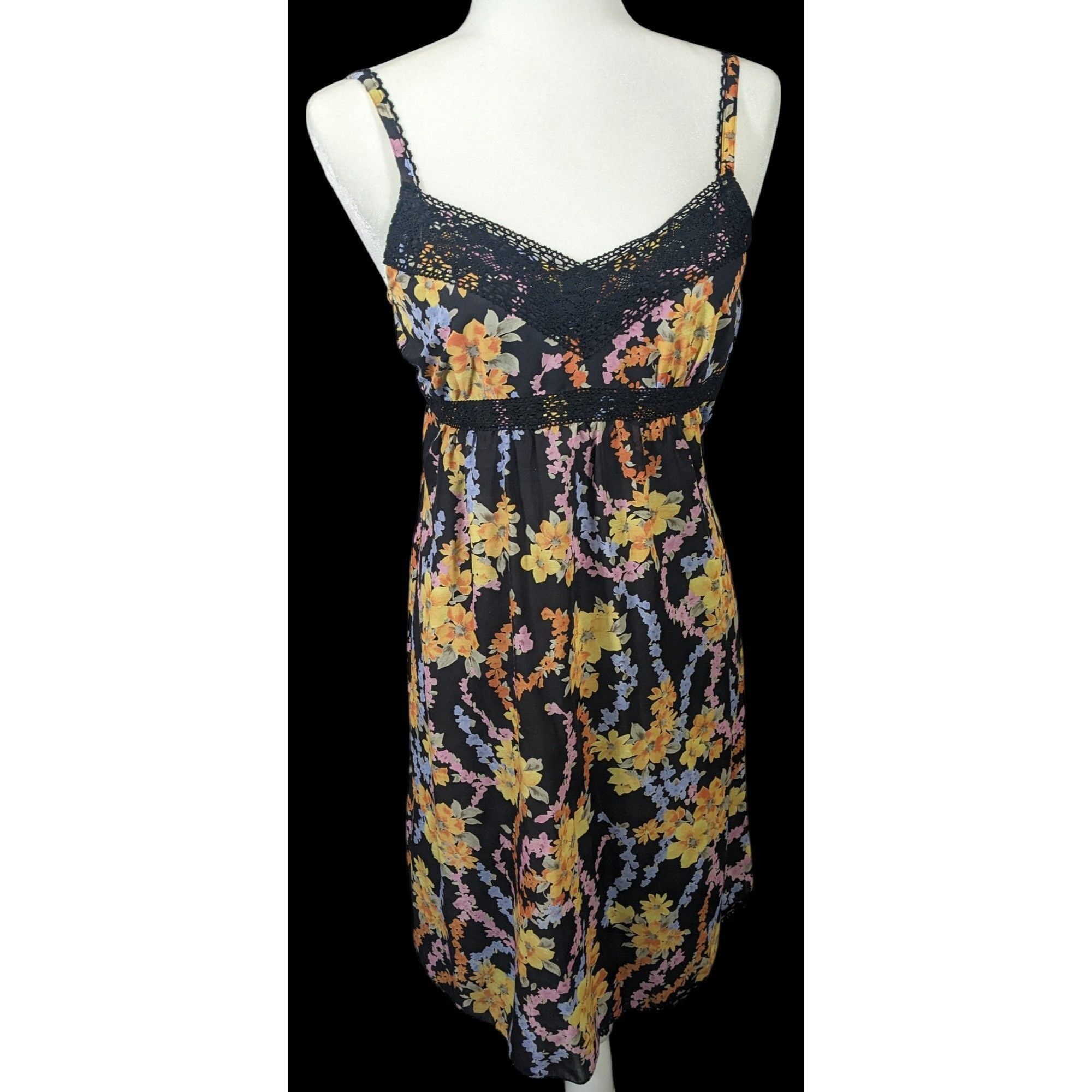 Other VIGNY Japanese Floral Summer Dress With Lace Accents Size 36 Size M / US 6-8 / IT 42-44 - 1 Thumbnail