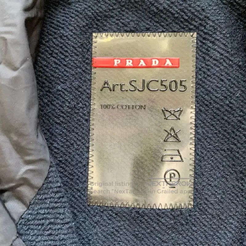 Prada Prada Black Cotton Hooded Jacket for Men. Size US L / EU 52-54 / 3 - 4 Thumbnail
