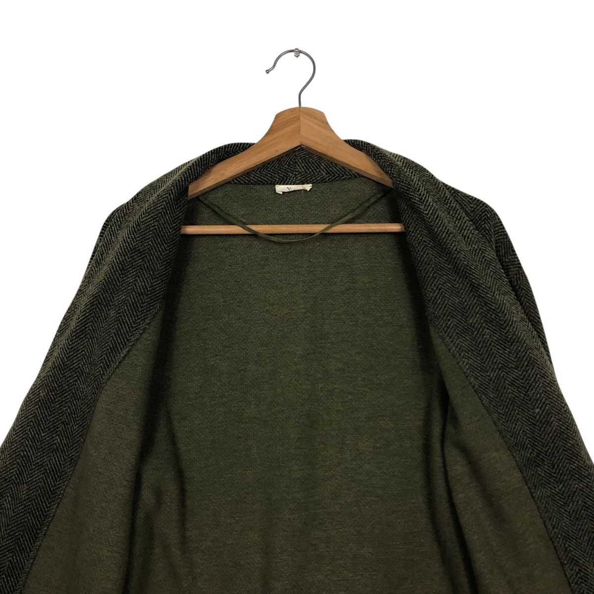 Designer Vintage Buttonless Cardigan Jacket Yerse Herringbone Design Size US M / EU 48-50 / 2 - 13 Thumbnail