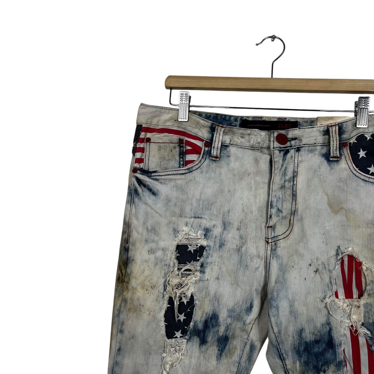 Jean Vintage ILDF Punk Distressed Motive Denim Size US 34 / EU 50 - 6 Thumbnail