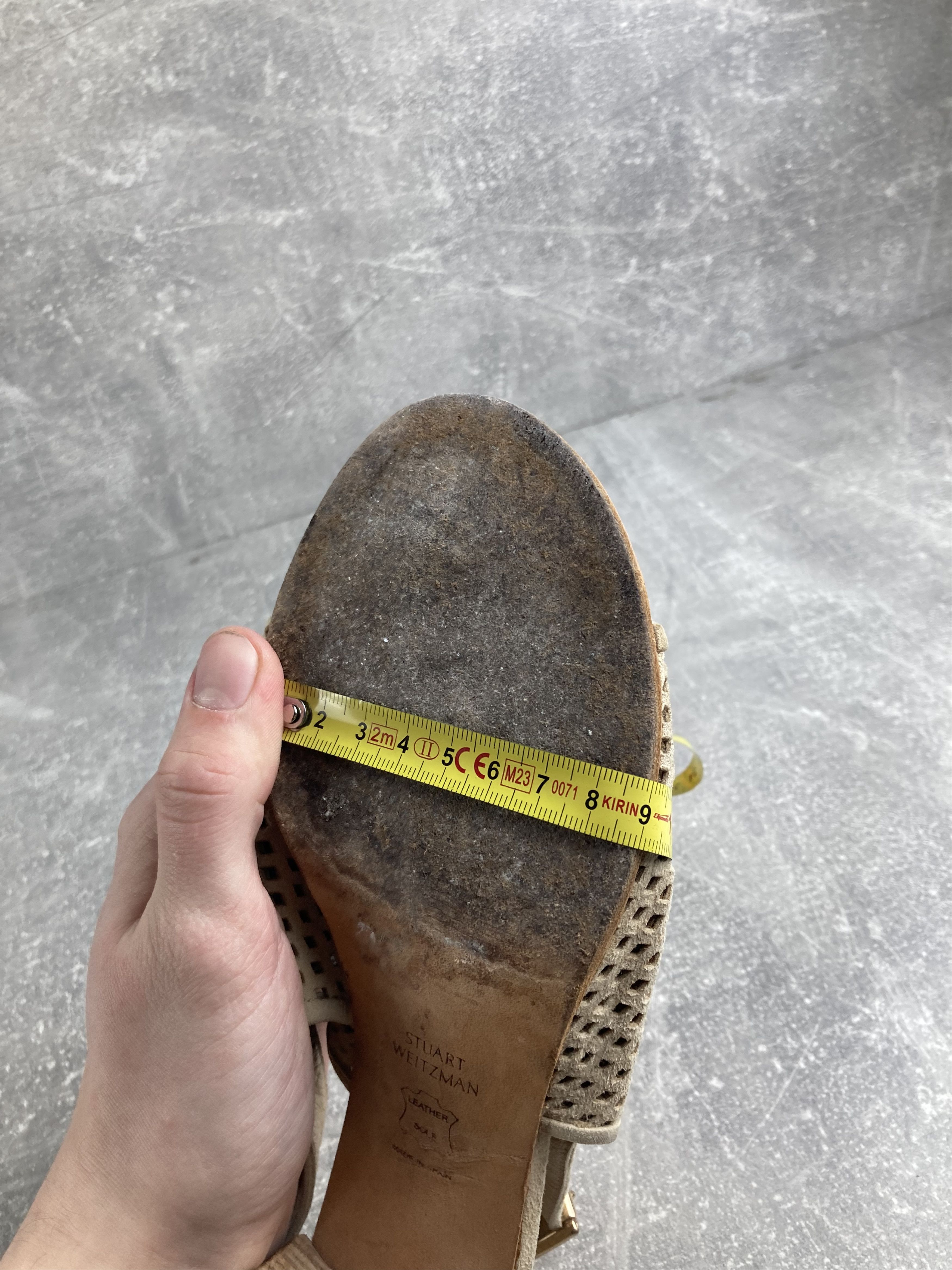 Stuart Weitzman stuart Weitzman popular beach suede/lesther heel sandals Size US 7.5 / IT 37.5 - 15 Thumbnail