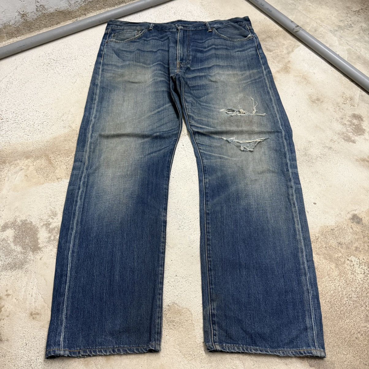 Levi's Levis 505 Distressed Whiskering Denim Pants Size US 42 / EU 58 - 3 Thumbnail