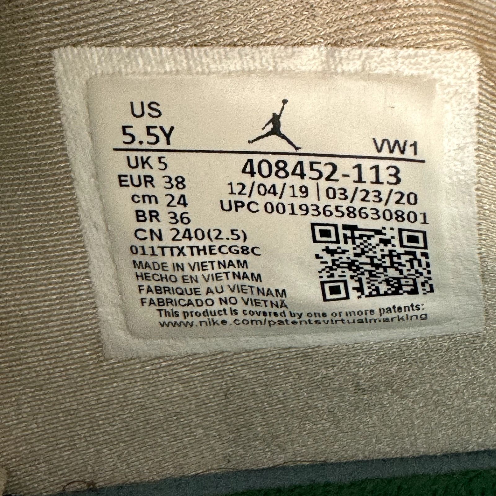 Jordan Brand × Nike Size 5.5 - Air Jordan 4 Retro GS Green Metallic Men's Shoes Size US 5.5 / EU 38 - 7 Thumbnail