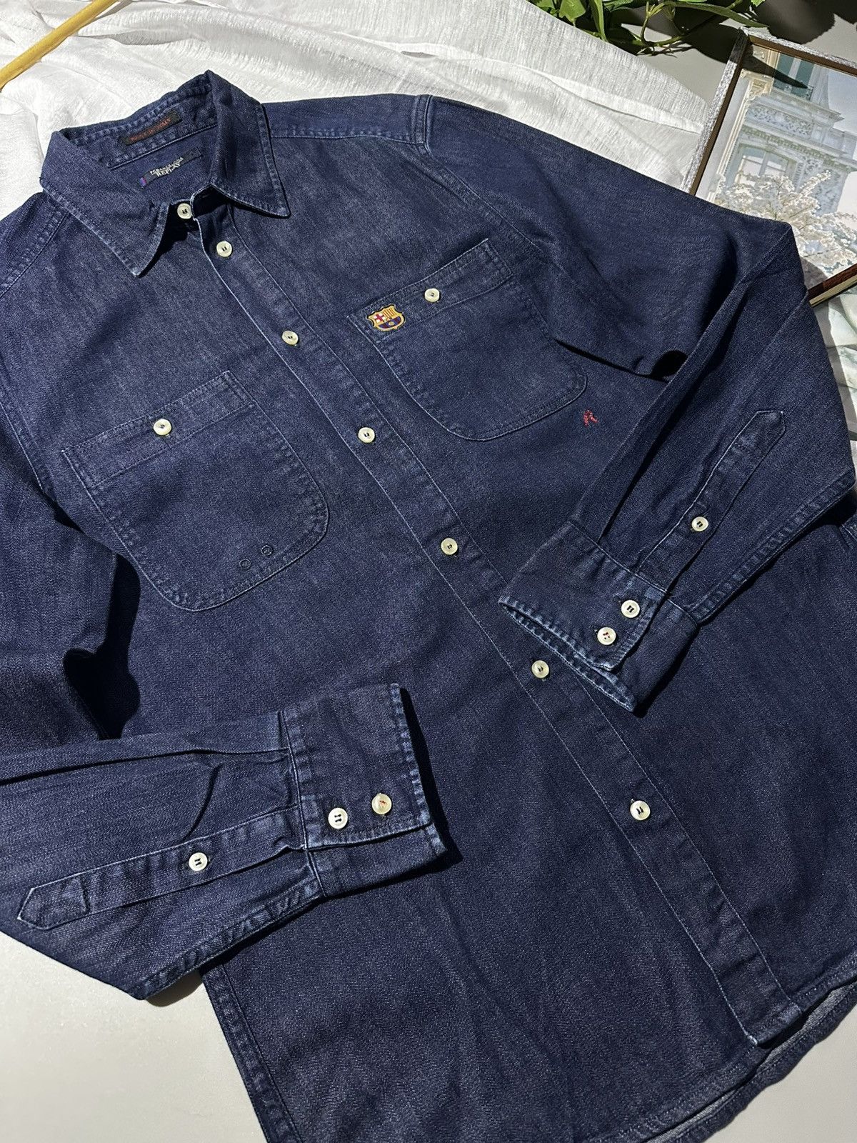Replay Replay FC Barcelona Long Sleeve Denim Shirt Size US S / EU 44-46 / 1 - 8 Thumbnail