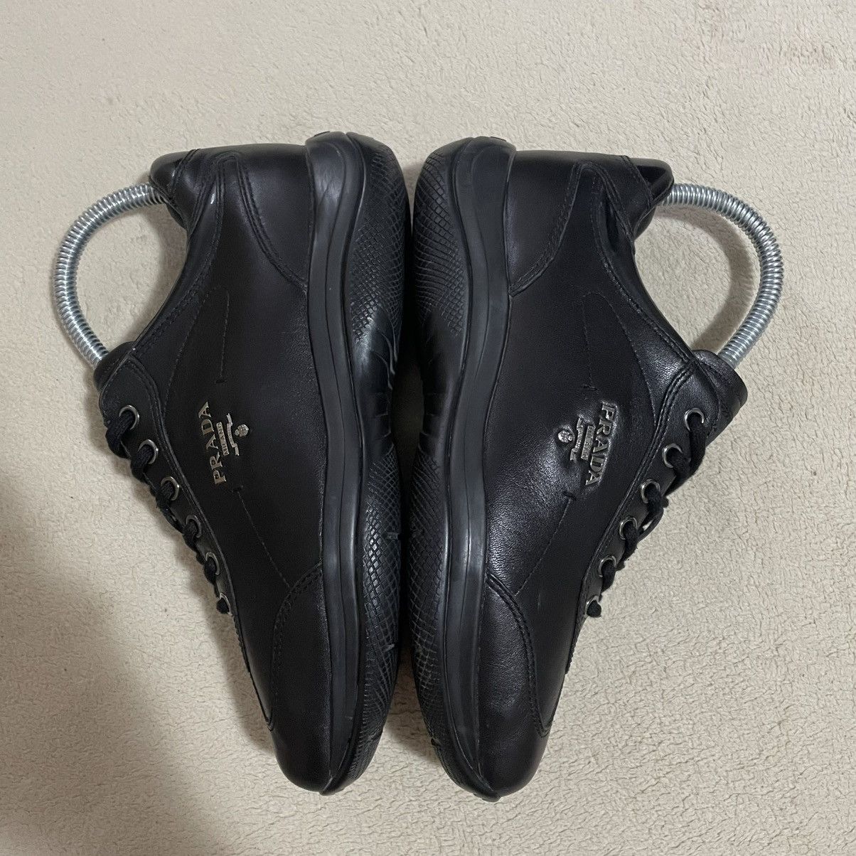 Prada Prada Vintage Leather Sneakers rap archive streetwear swag Size US 4.5 / IT 34.5 - 3 Thumbnail