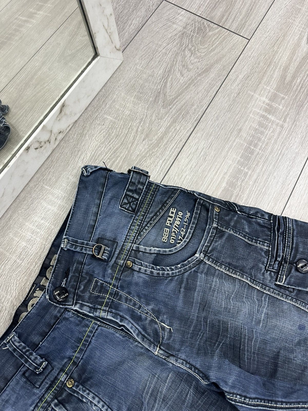 Vintage 883 Police Avantgarde Y2K Vintage Jeans Flared Size US 32 / EU 48 - 6 Thumbnail