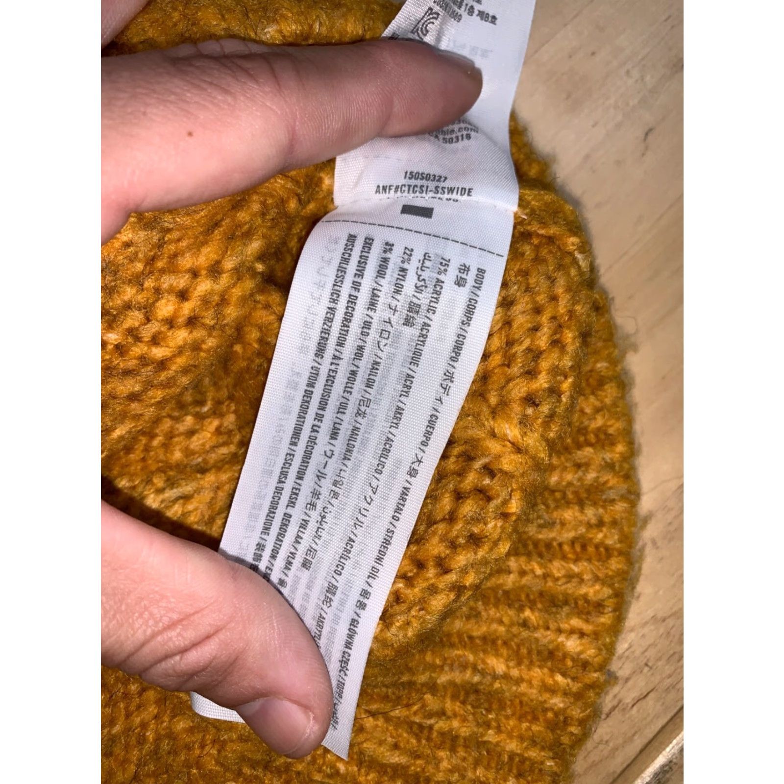 Abercrombie & Fitch Abercrombie & Fitch Knot Sweater Womens S Yellow Cable Crew Neck Pullover Long Sleeve Boxy 10945 Size S / US 4 / IT 40 - 4 Thumbnail