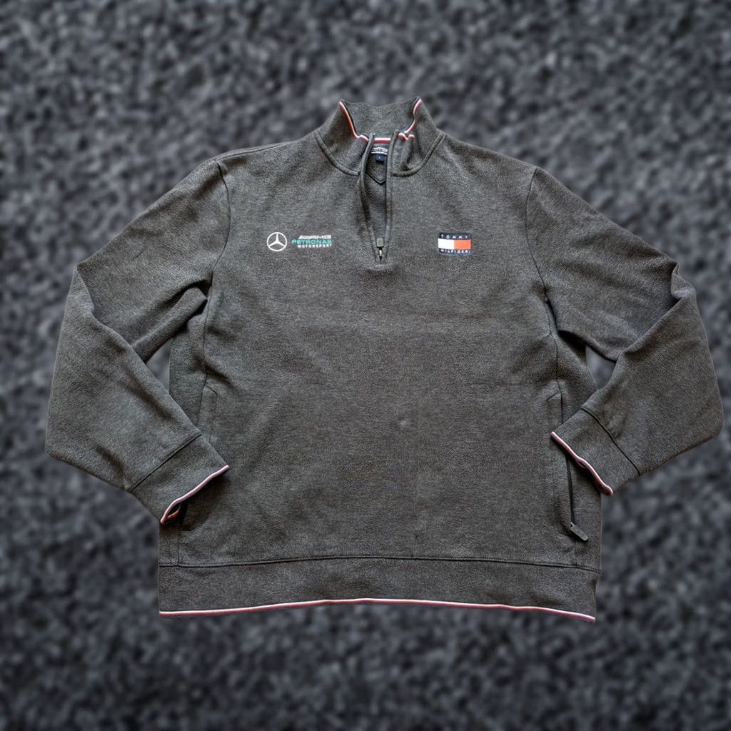 Tommy Hilfiger Tommy Hilfiger AMG Petronas Motorsport Sweatshirt Zip Mens Size L Gray Size US L / EU 52-54 / 3 - 1 Thumbnail