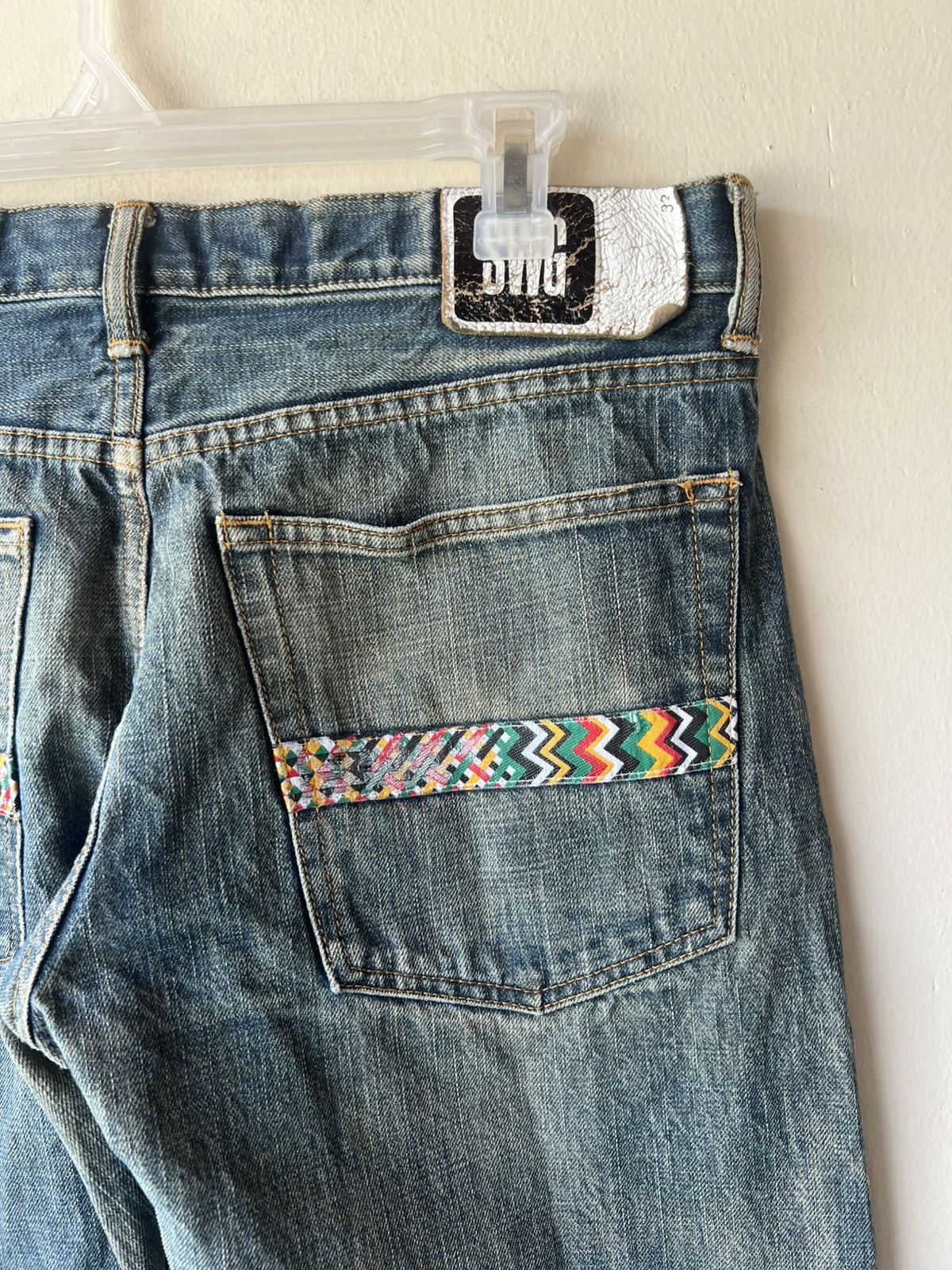 Swagger Vintage Swagger Japan Faded Dirty Mud Denim Jeans Size US 32 / EU 48 - 22 Thumbnail