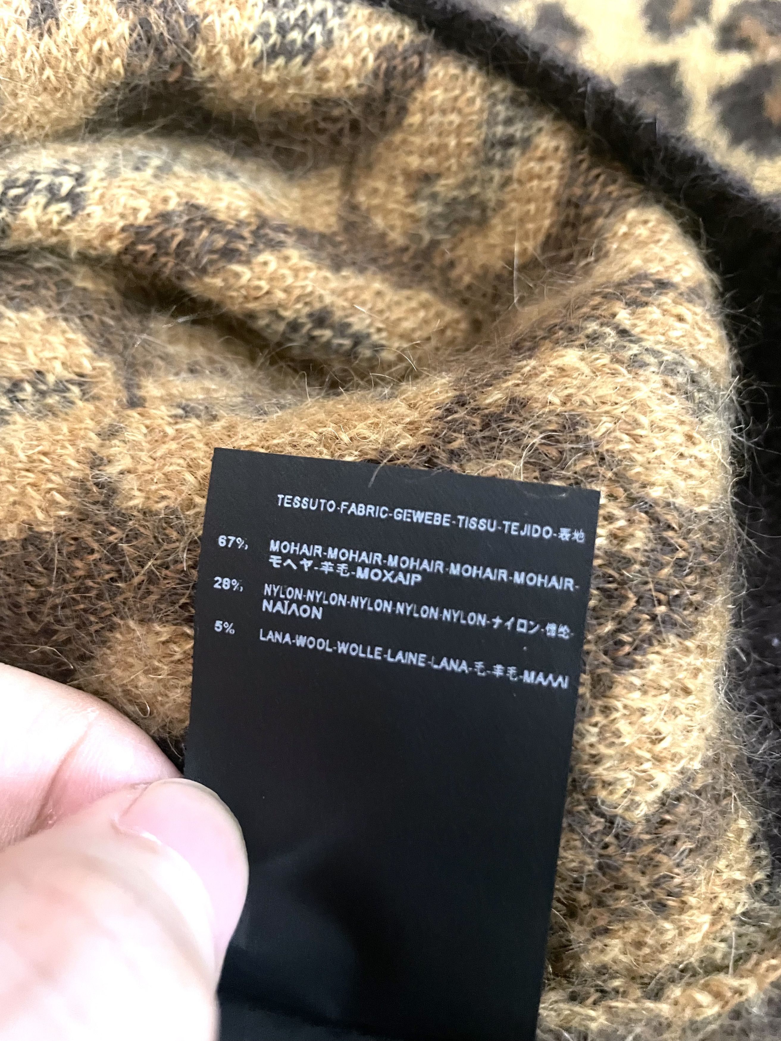 Hedi Slimane × Saint Laurent Paris NEW AW15 PARIS SESSIONS LEOPARD PRINTED MOHAIR SWEATER Size US L / EU 52-54 / 3 - 10 Thumbnail