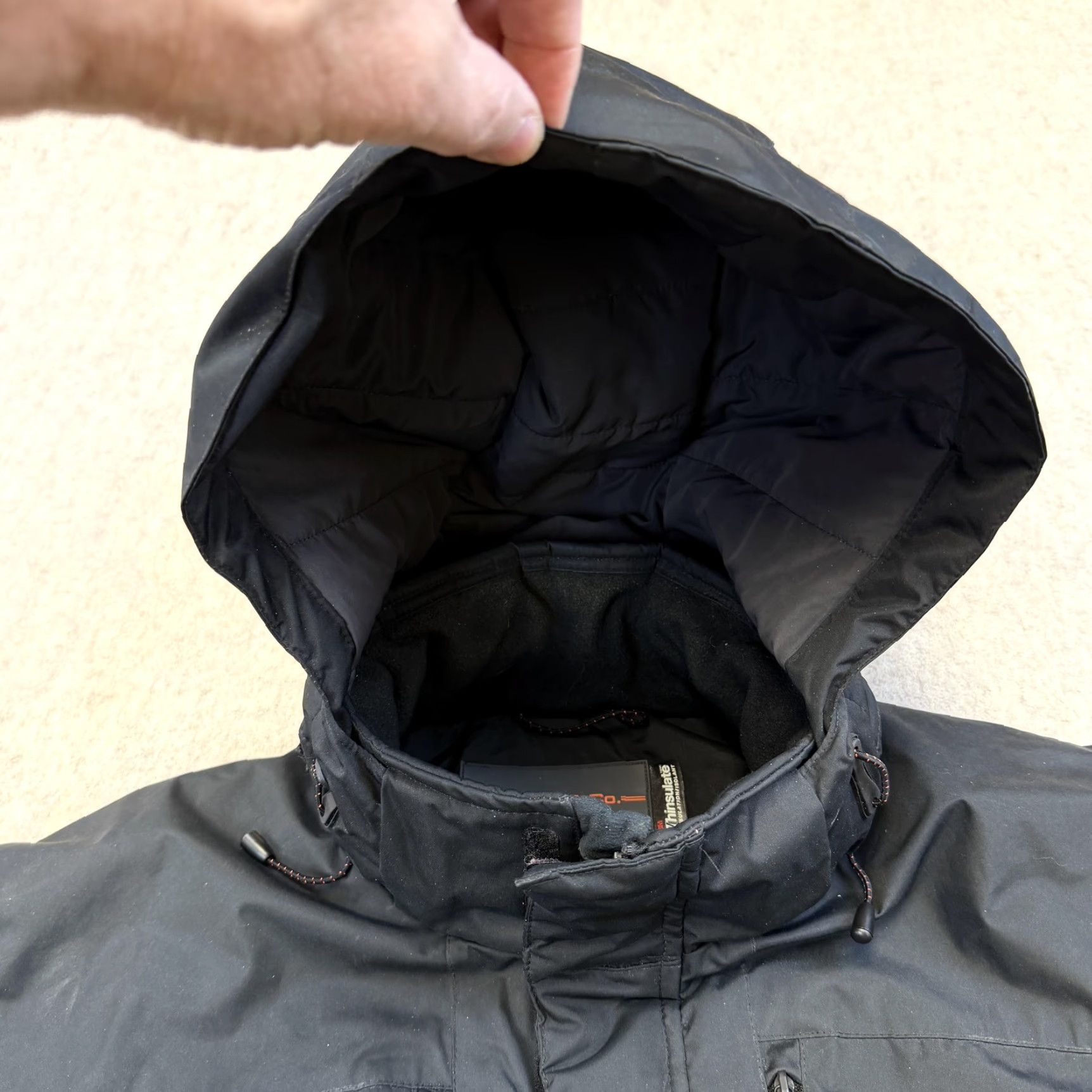 CO Hawke & Co Sport Jacket Mens Large Black Thinsulate Hooded Parka Water Resistant Size US L / EU 52-54 / 3 - 3 Thumbnail