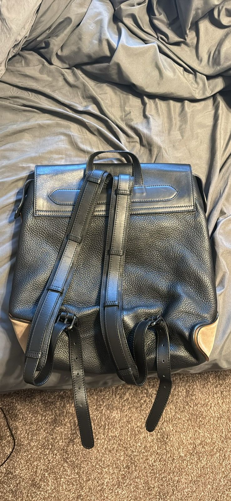 Christian Louboutin Beige & Black Leather Backpack Size ONE SIZE - 3 Thumbnail