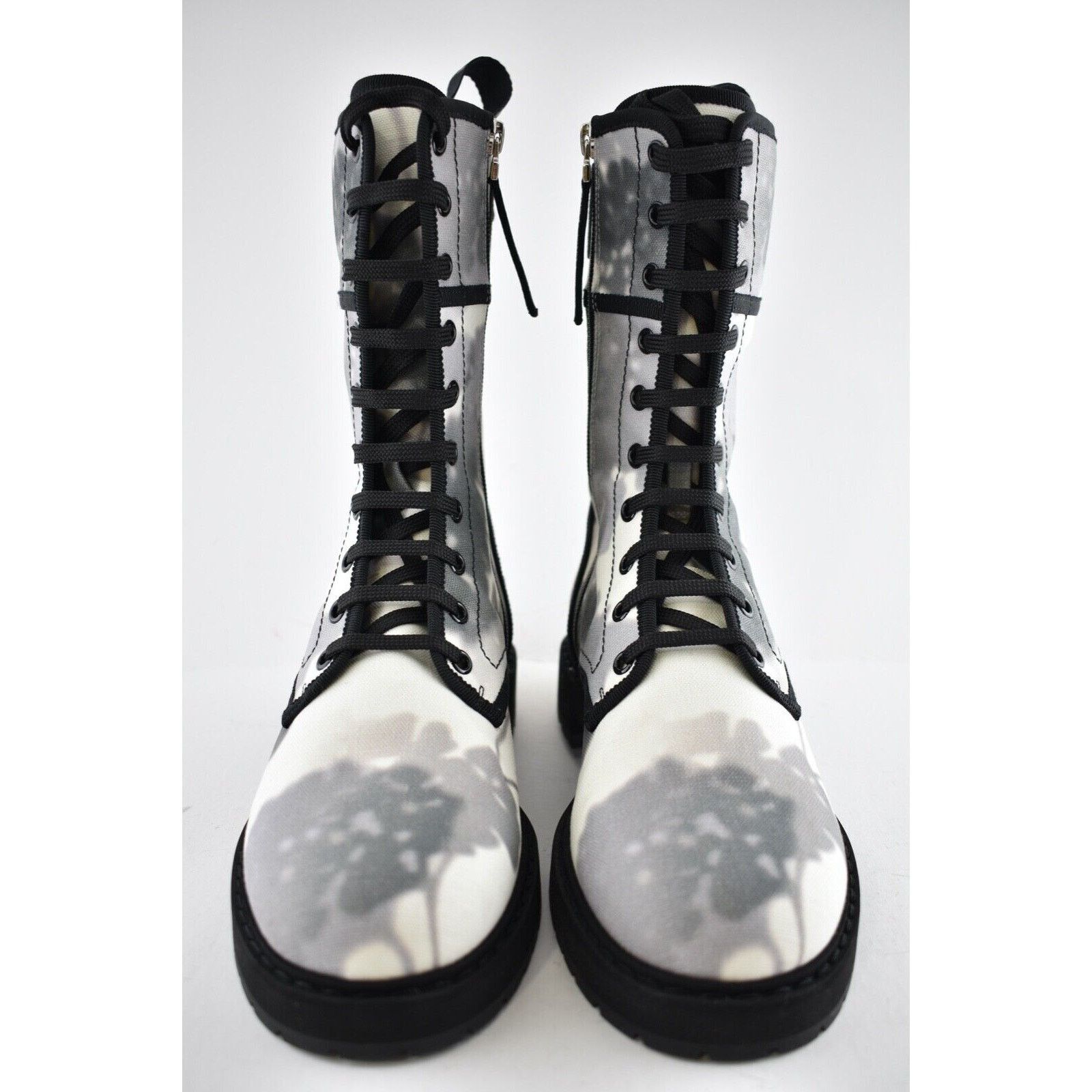 Fendi Fendi Black Grey White Tie Dye Canvas Lace Up Tie Logo Size US 6 / IT 36 - 6 Thumbnail