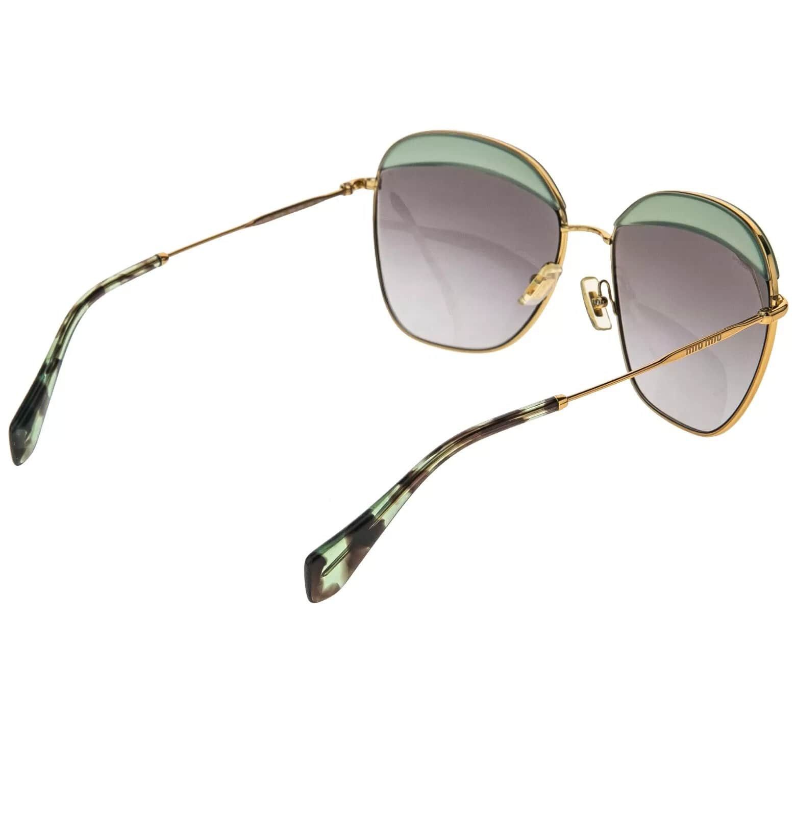 Miu Miu MIU MIU SO FRAME 53Q Square Gold Green Sunglasses MU53QS Size ONE SIZE - 2 Thumbnail