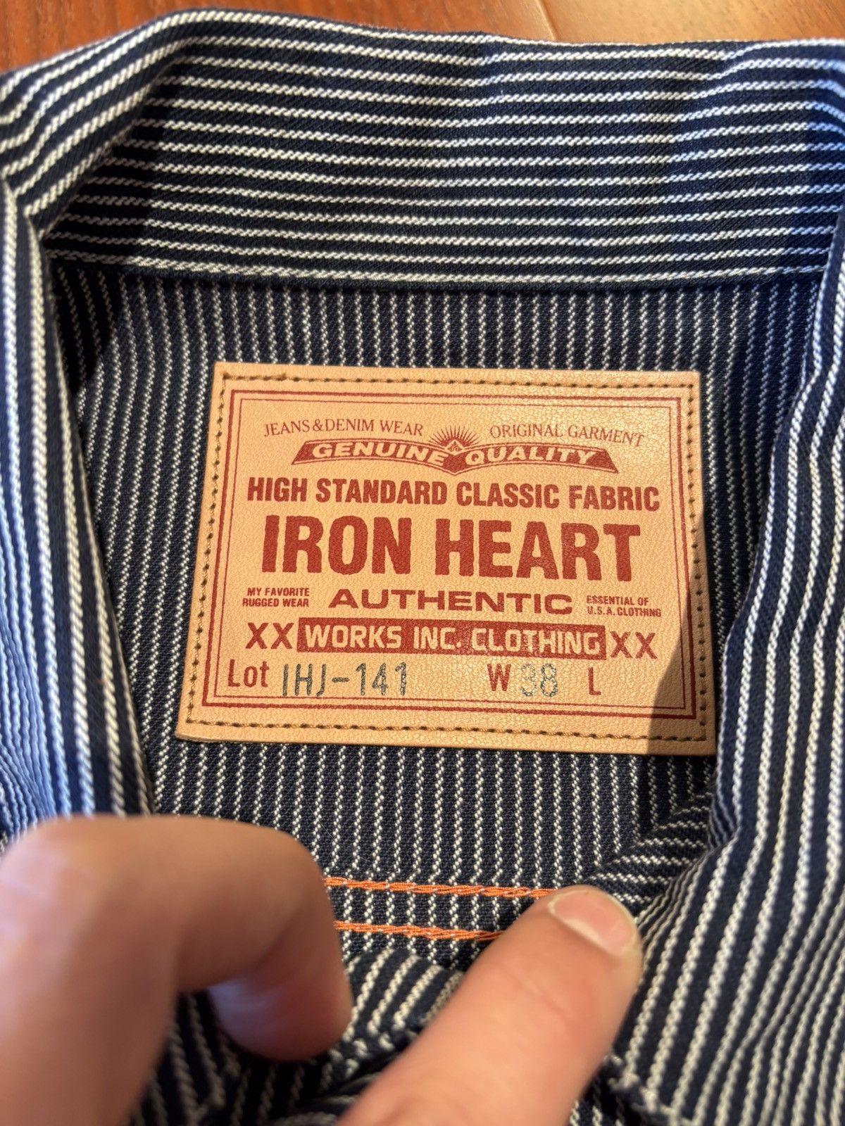 Iron Heart IRON HEART HICKORY STRIPE TYPE 1 JACKET SMALL Size US S / EU 44-46 / 1 - 5 Thumbnail