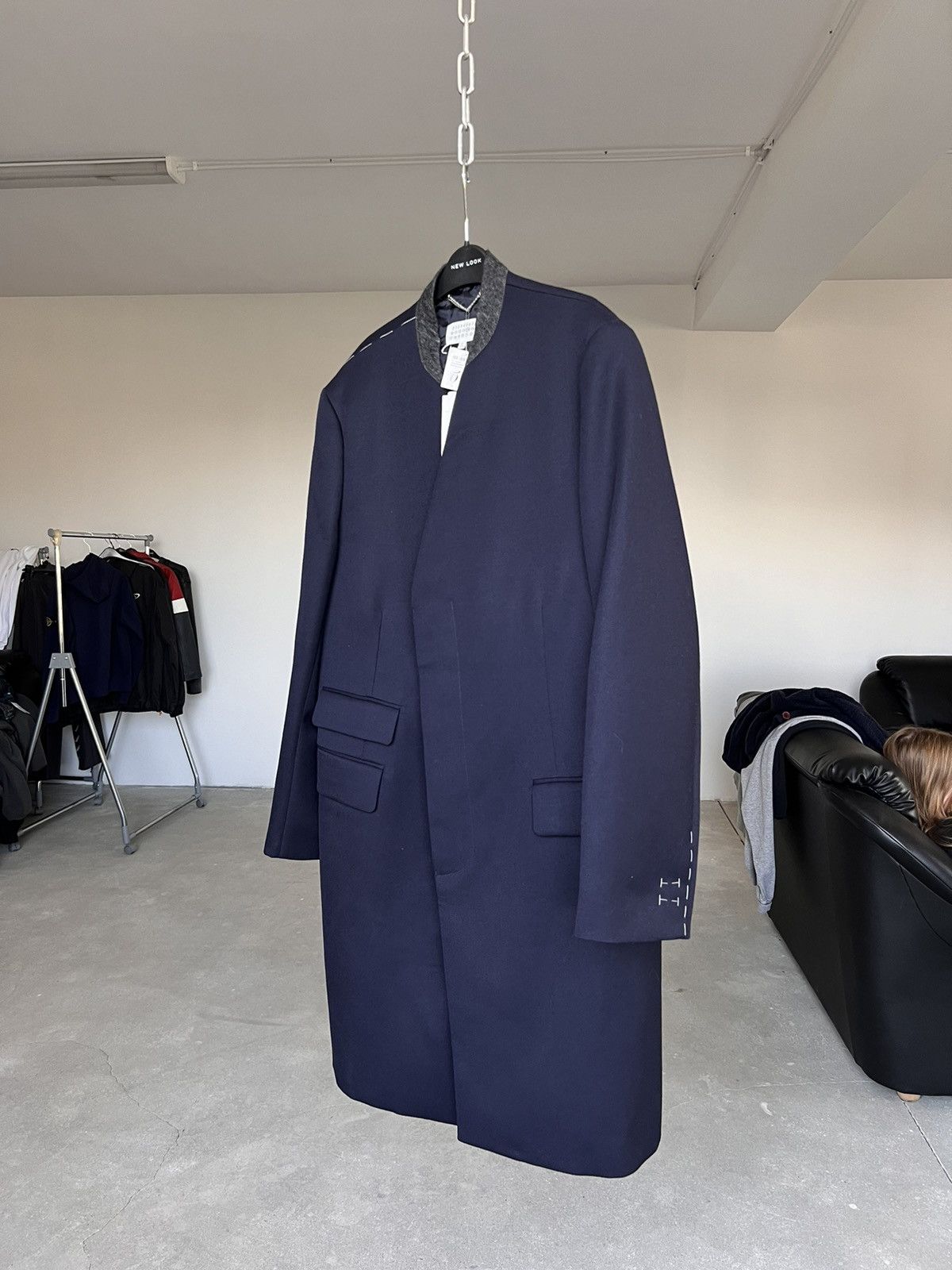 Maison Margiela NWT Maison Margiela Collarless Wool Cavalry Coat Size US L / EU 52-54 / 3 - 1 Thumbnail