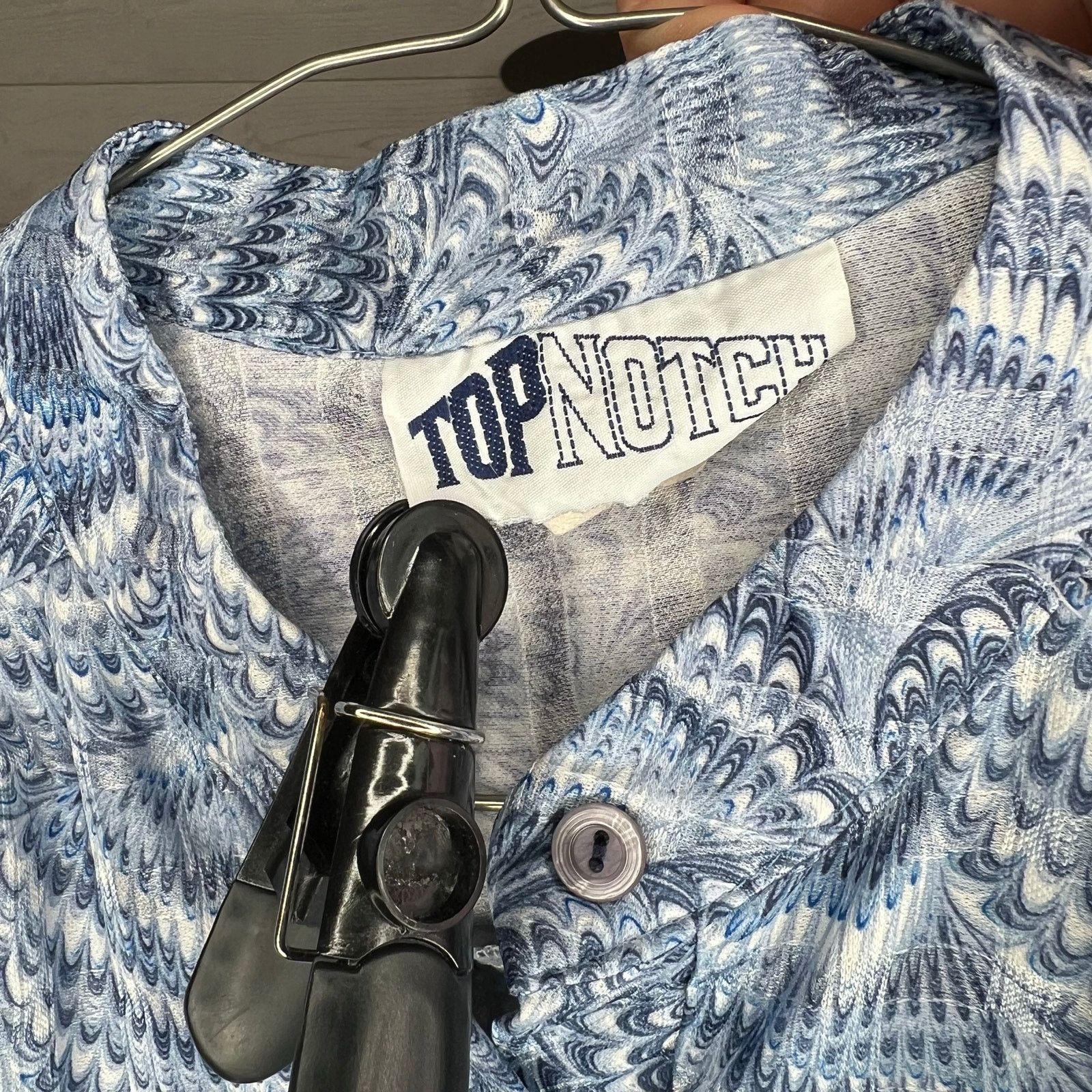 Other Top Notch 80’s Vintage blue print tunic Size Large Size L / US 10 / IT 46 - 4 Thumbnail