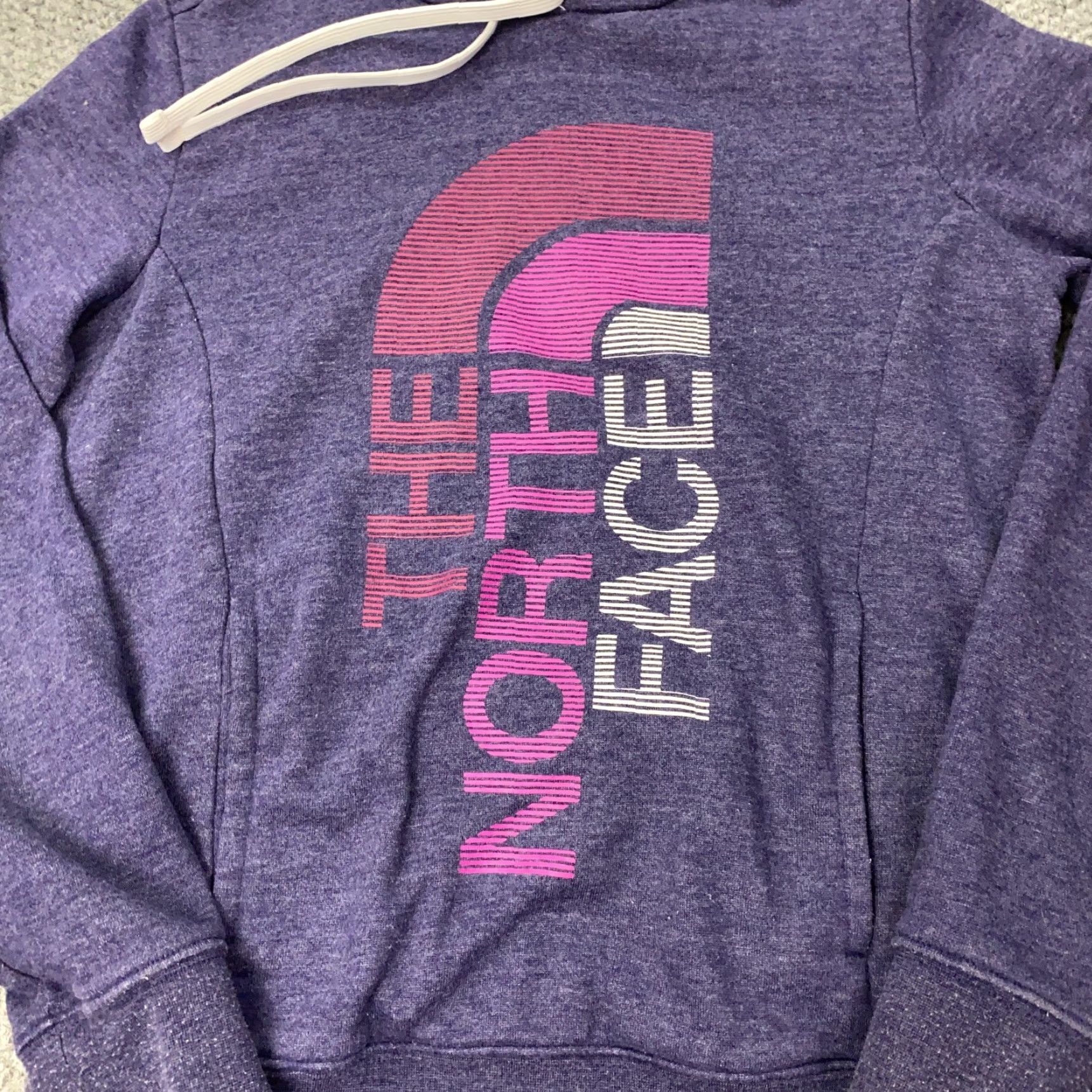 The North Face The North Face Womens Hoodie Small Purple Logo Front Pockets Pullover Sweatshirt Knit Size S / US 4 / IT 40 - 2 Thumbnail