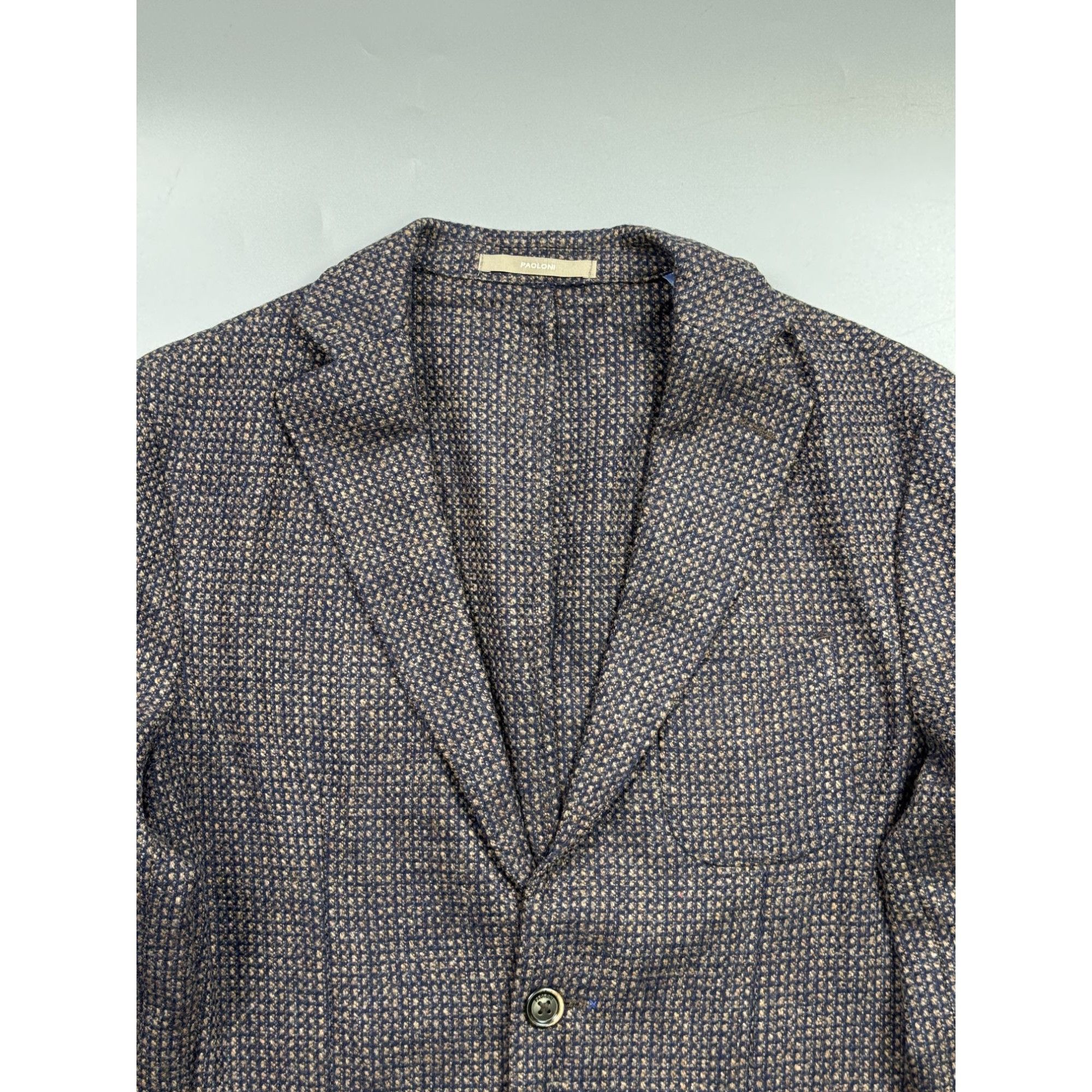 Paoloni Paoloni Wool Cotton Cashmere Blend Knitted Blazer (Y1246) Size 40R - 3 Thumbnail