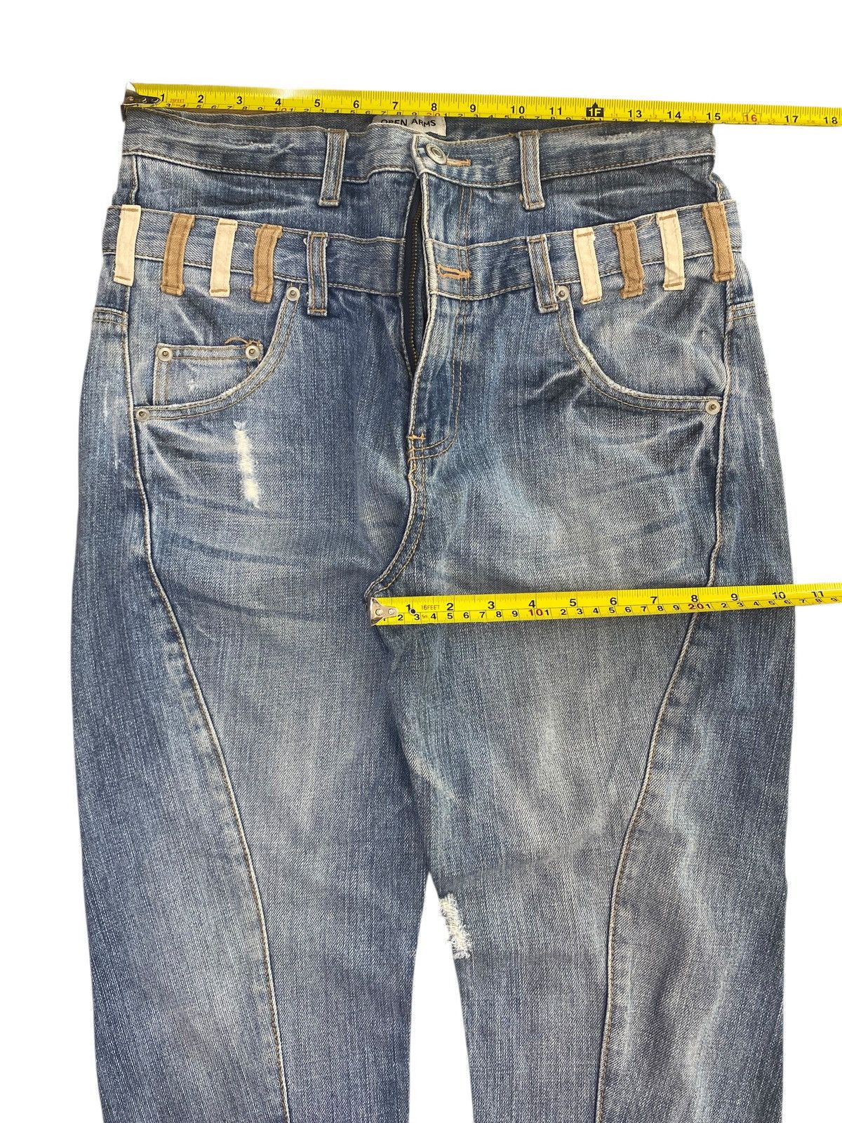 Japanese Brand Japanese Brand Double Waist Style Twist Leg Jeans Size US 30 / EU 46 - 5 Thumbnail
