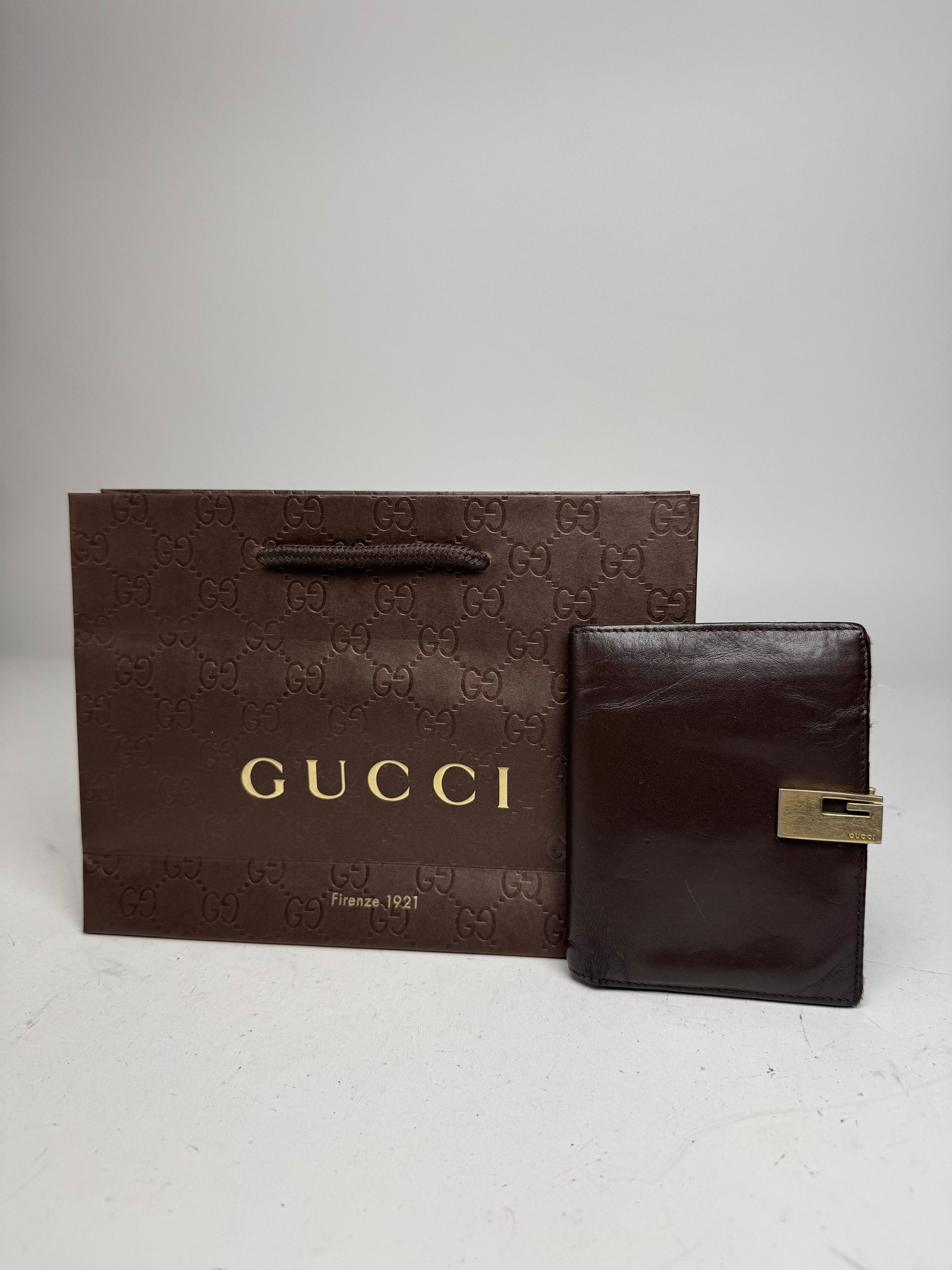 Gucci Vintage Leather Wallet Brown Size ONE SIZE - 1 Thumbnail