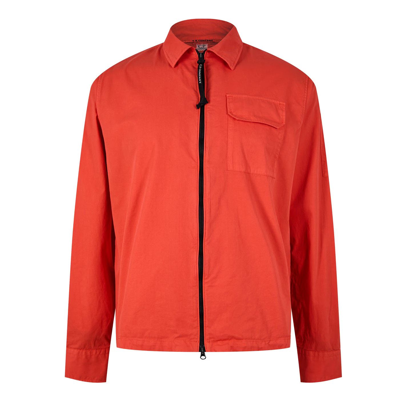 C.P. Company o1g2r1mq0426 Gabardine Lens Cotton Overshirt in Poinciana Size US S / EU 44-46 / 1 - 1 Thumbnail