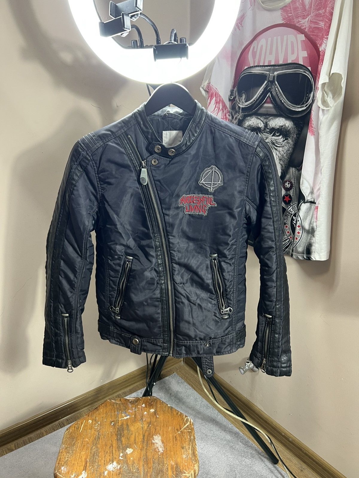 Diesel Vintage Diesel Avant-Garde rick owens style bomber jacket Size L / US 10 / IT 46 - 1 Thumbnail
