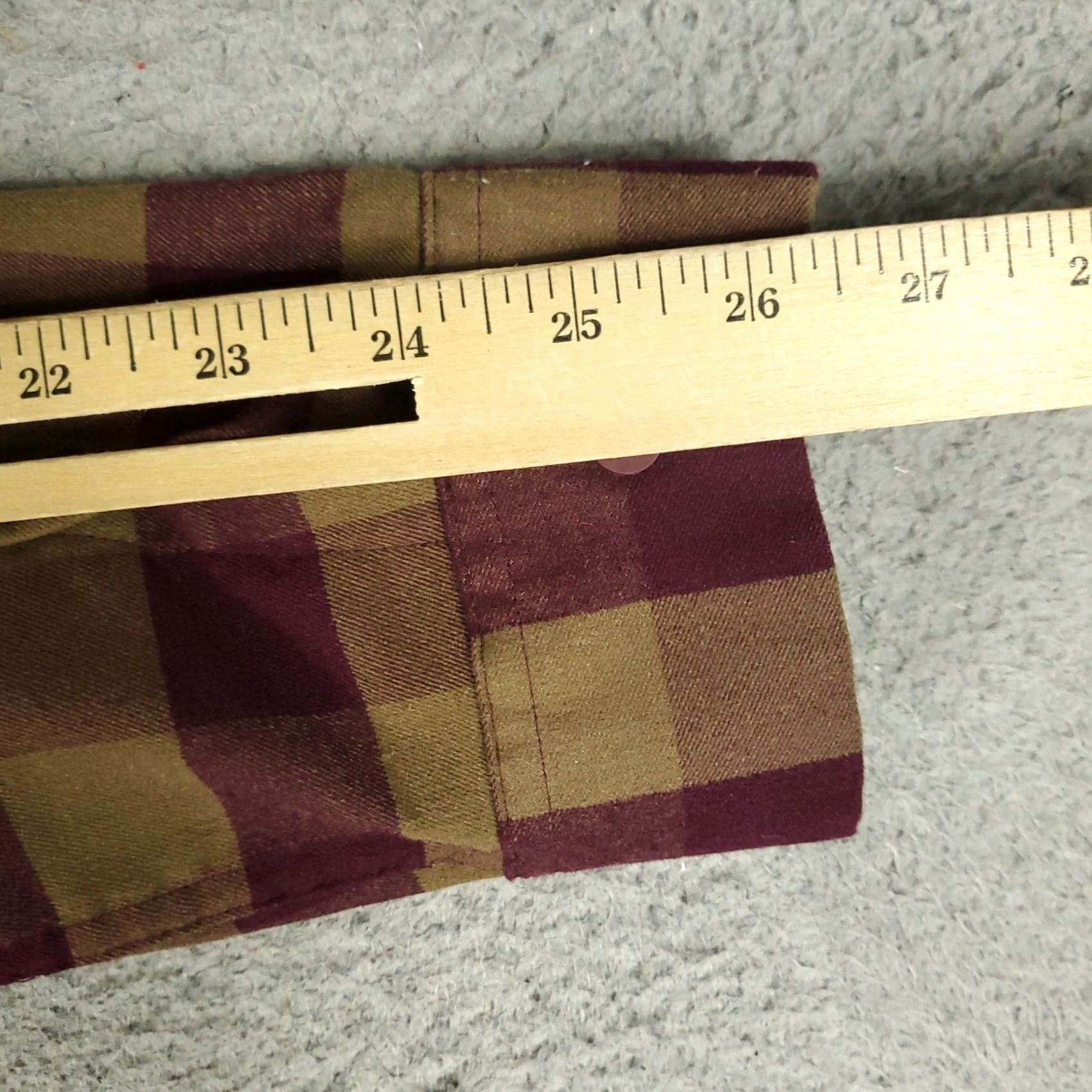 Lululemon Lululemon Shirt Mens Large Brown Burgundy Check Flannel Button Up Long Sleeve Size US L / EU 52-54 / 3 - 7 Thumbnail