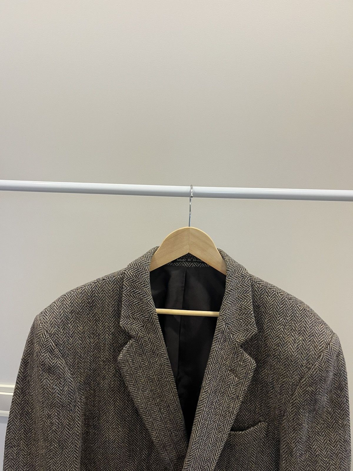 Harris Tweed VINTAGE Harris Tweed Mens Gray Wool Handwoven Made in USA Size 42R - 2 Thumbnail