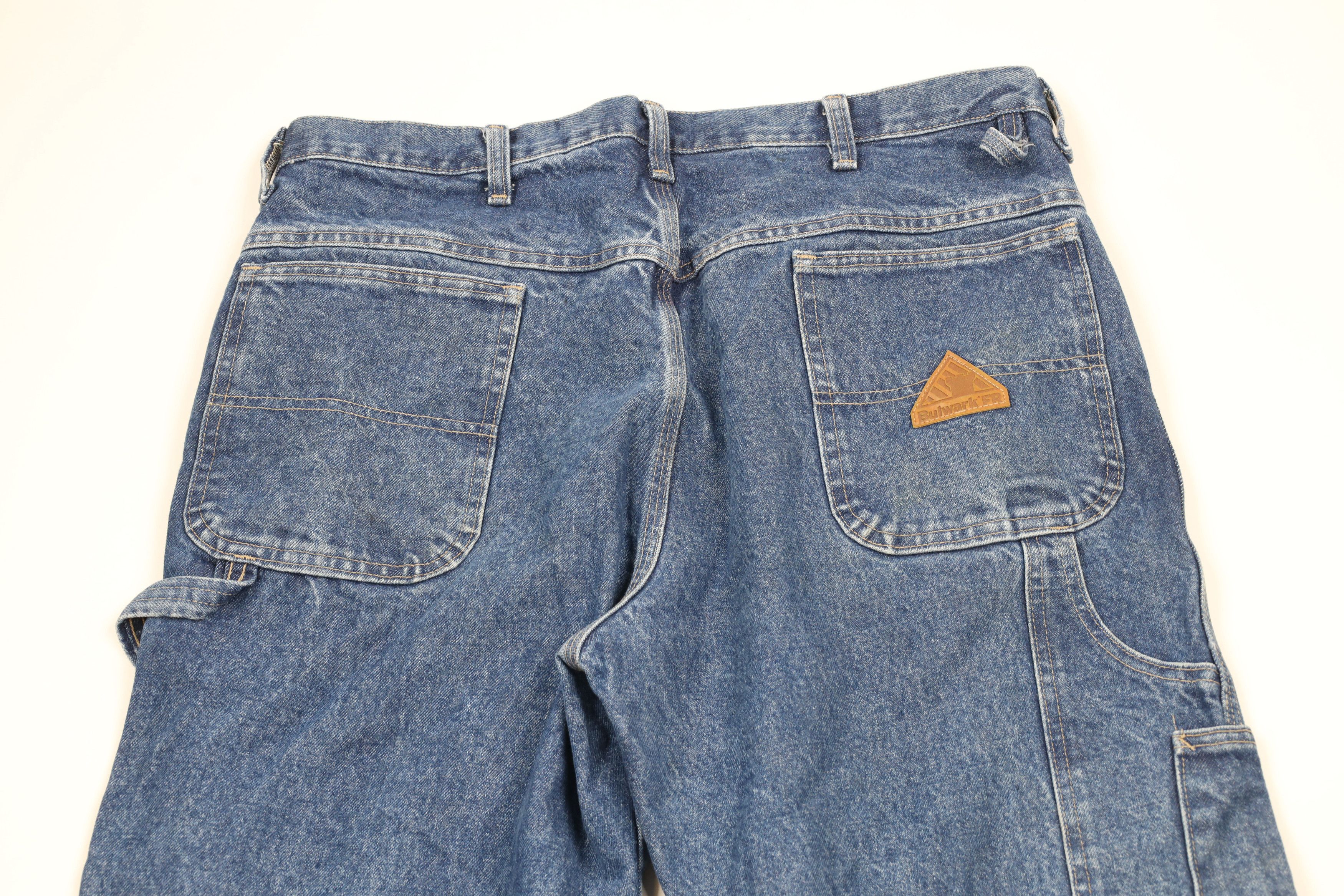 Vintage Vintage Bulwark FR Resistant Work Wide Leg Dungaree Jeans Size US 38 / EU 54 - 10 Thumbnail