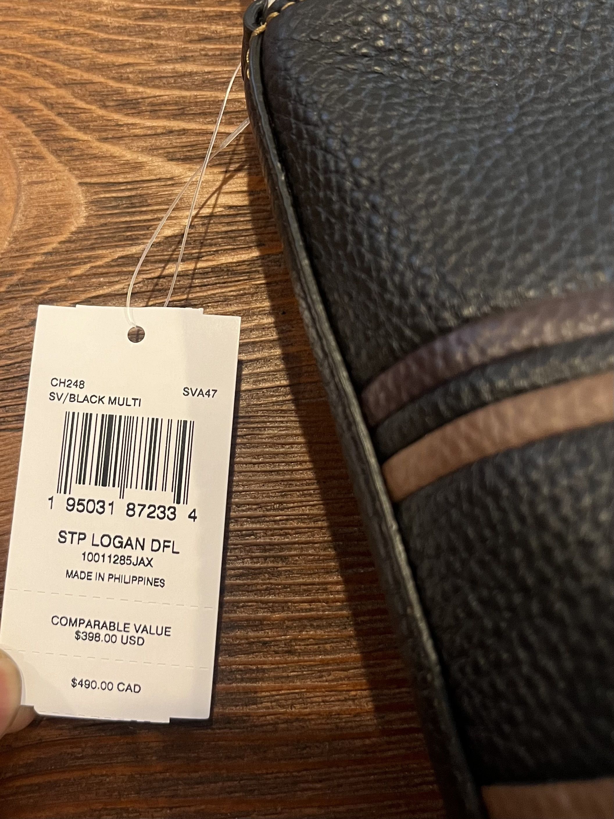 Coach Logan Duffle With Coach Stripe Women’s Silver/Black MULTI Size ONE SIZE - 5 Thumbnail