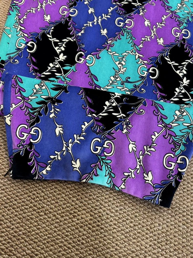 Gucci Gucci Silk Skirt with Classic Double G Pattern-2506 Size 37" - 4 Thumbnail