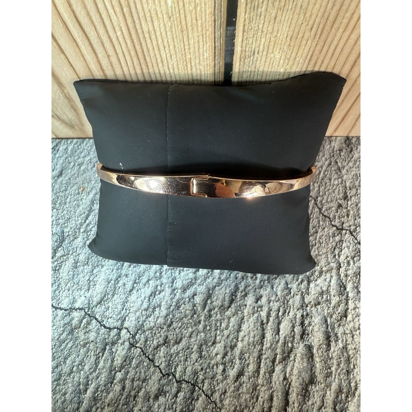 Givenchy Givenchy Rose Gold Floating Stone Cuff Hinge Bracelet 7-8" Size ONE SIZE - 6 Thumbnail
