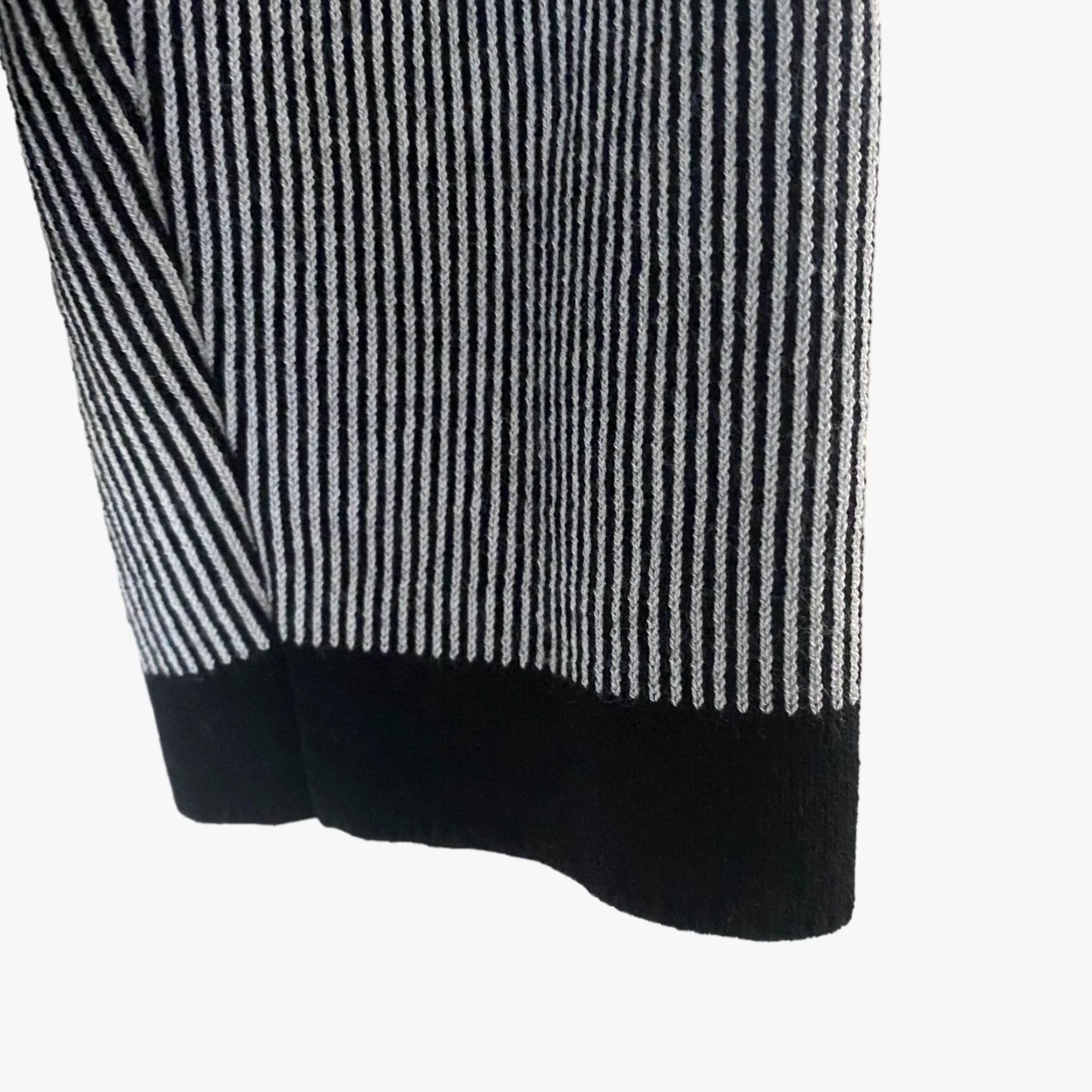 Eileen Fisher EILEEN FISHER Vertical Stripe Ribbed Sweater Black & White Womens Small Crewneck Size S / US 4 / IT 40 - 7 Thumbnail