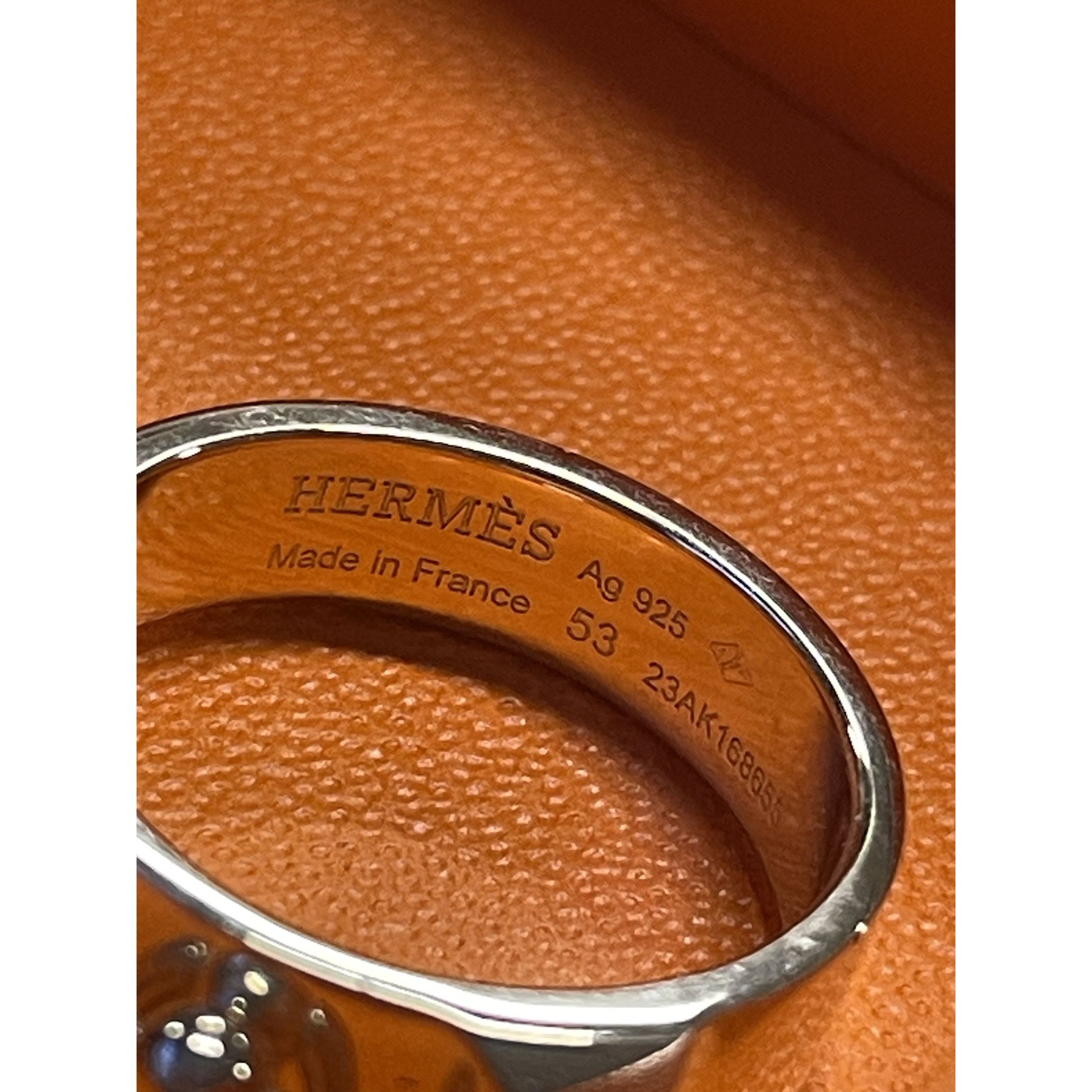 Hermes Hermès Sterling Silver Kelly Ring Size 53 With Original Box Size ONE SIZE - 9 Thumbnail