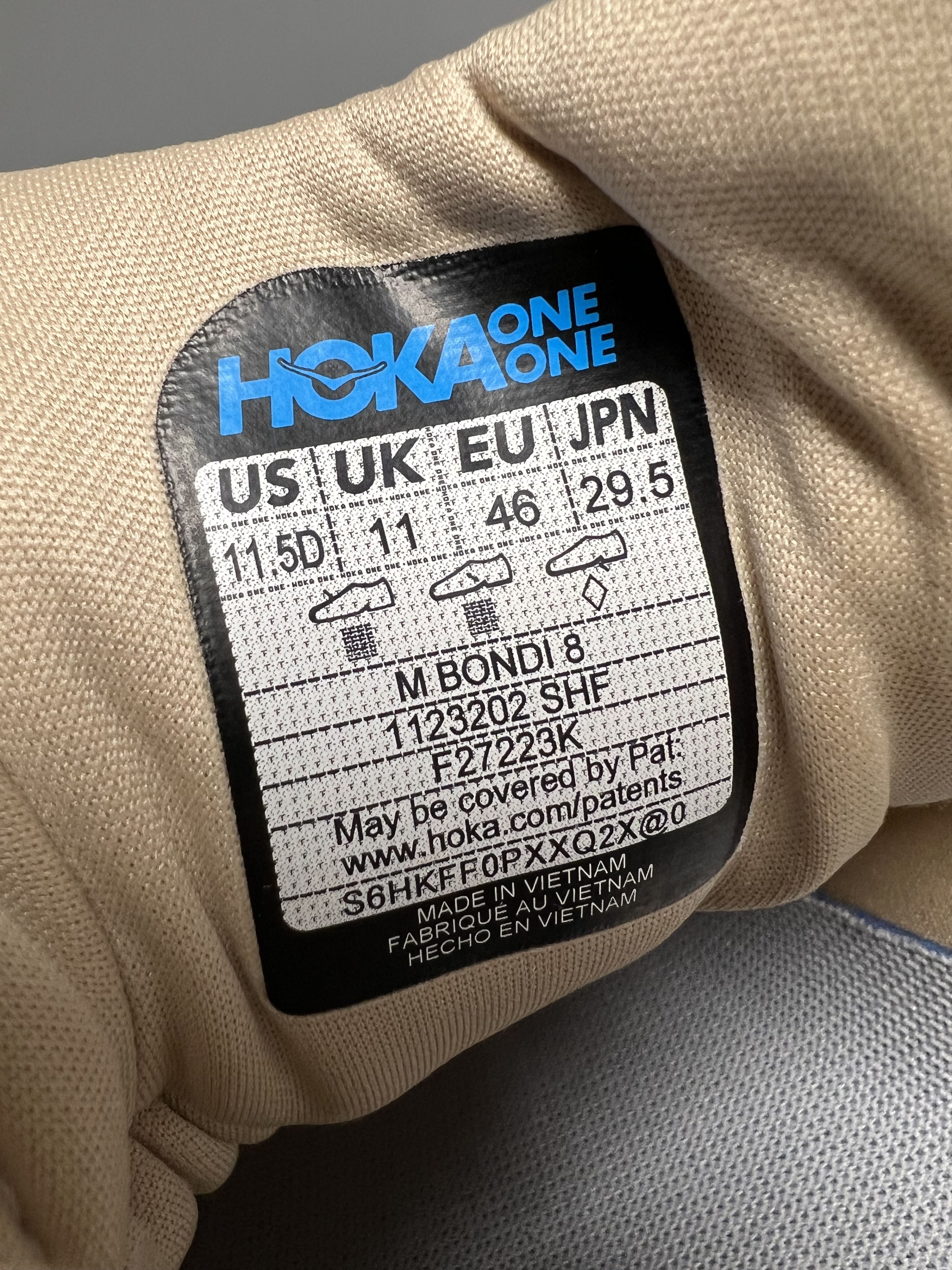 Hoka 11.5D Hoka One One Bondi 8 Running Shoes 1123202-SHF Size US 11.5 / EU 44-45 - 18 Thumbnail