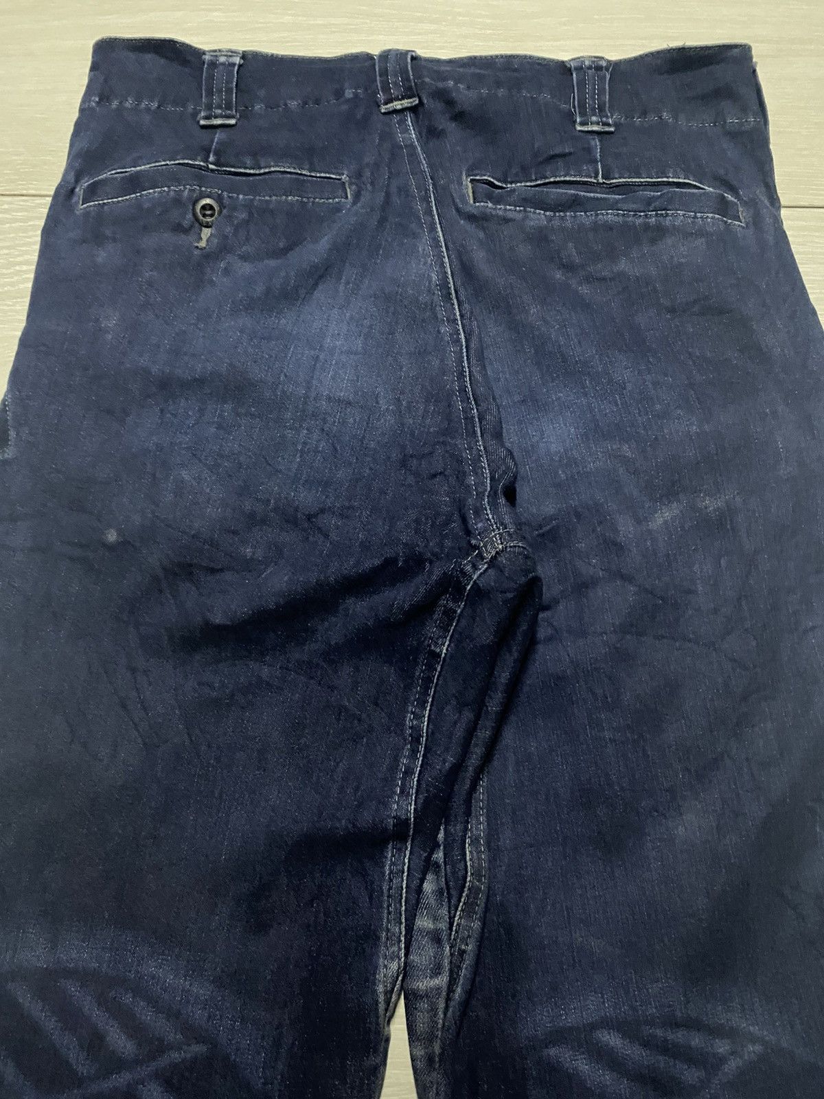Dickies Vtg Dickies Blue Wash Double Knee Cargo Skinny Slim Jeans Size US 29 - 4 Thumbnail