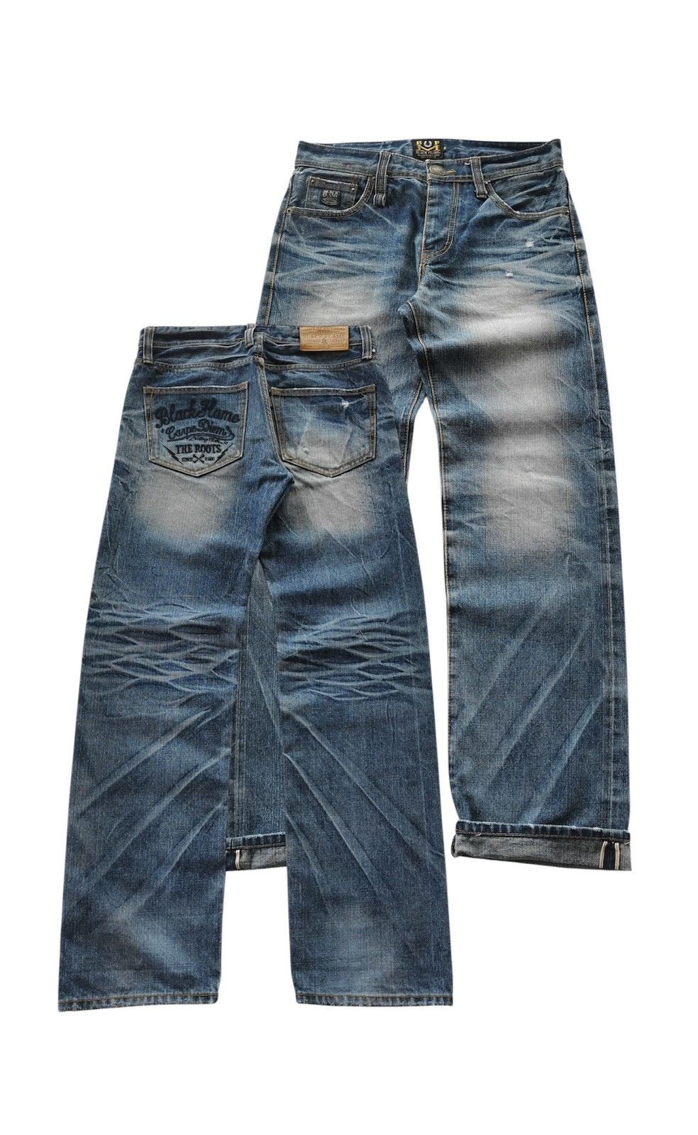 Kapital Black Flame Carpe Diem Selvedge Denim Jeans Size US 32 / EU 48 - 1 Thumbnail