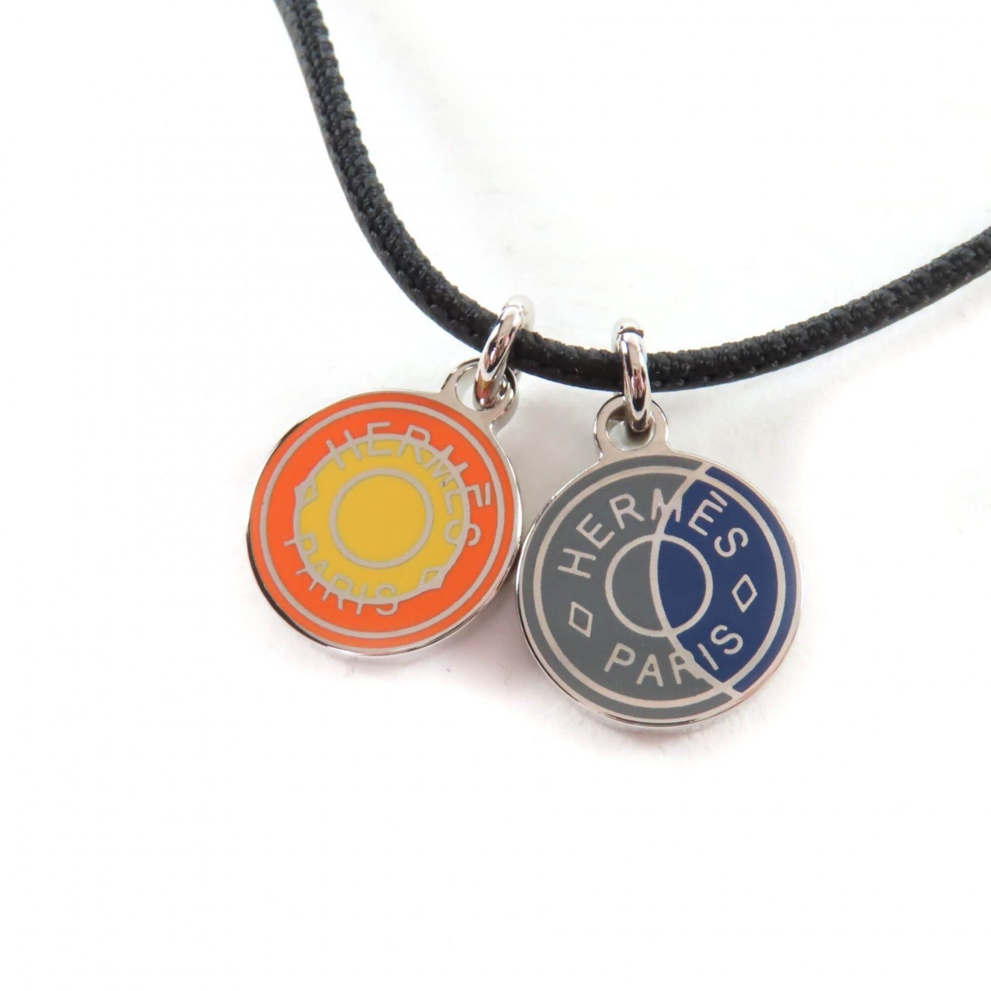 Hermes HERMES Eclipse Necklace Pendant Choker, Orange/Blue, with Box and Dust Bag, Made in France, Women's. Size ONE SIZE - 1 Thumbnail