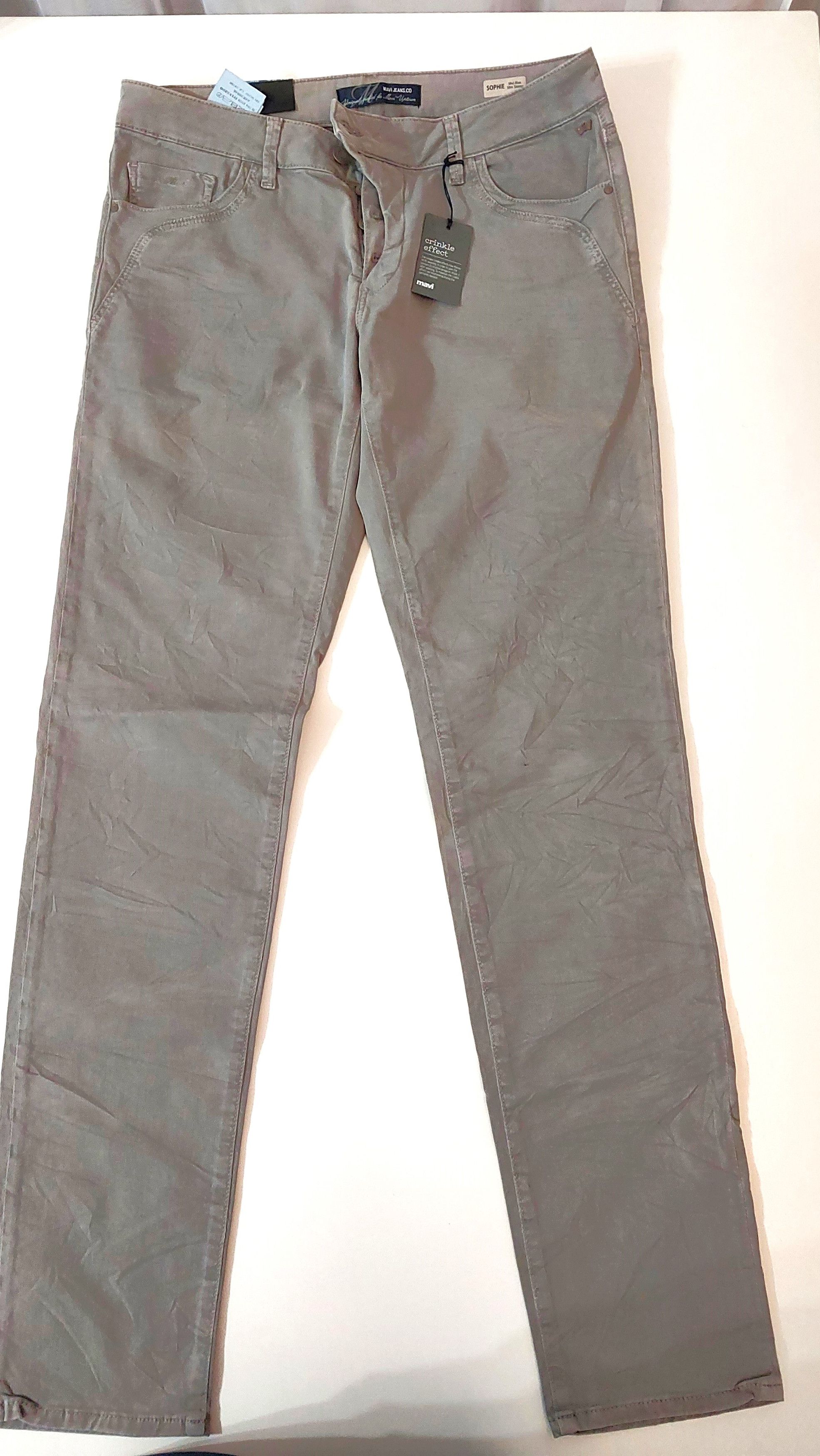 Mavi Slim Jeans Mavi Sophie 32/34 beige crincle effect Size 32" / US 10 / IT 46 - 1 Thumbnail