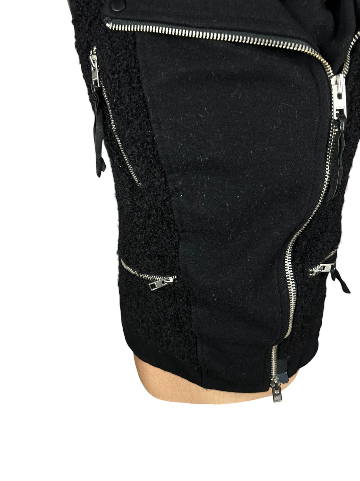 Allsaints × Designer Allsaints Avant Garde Wool Zip Y2k Vest Size S / US 4 / IT 40 - 7 Thumbnail