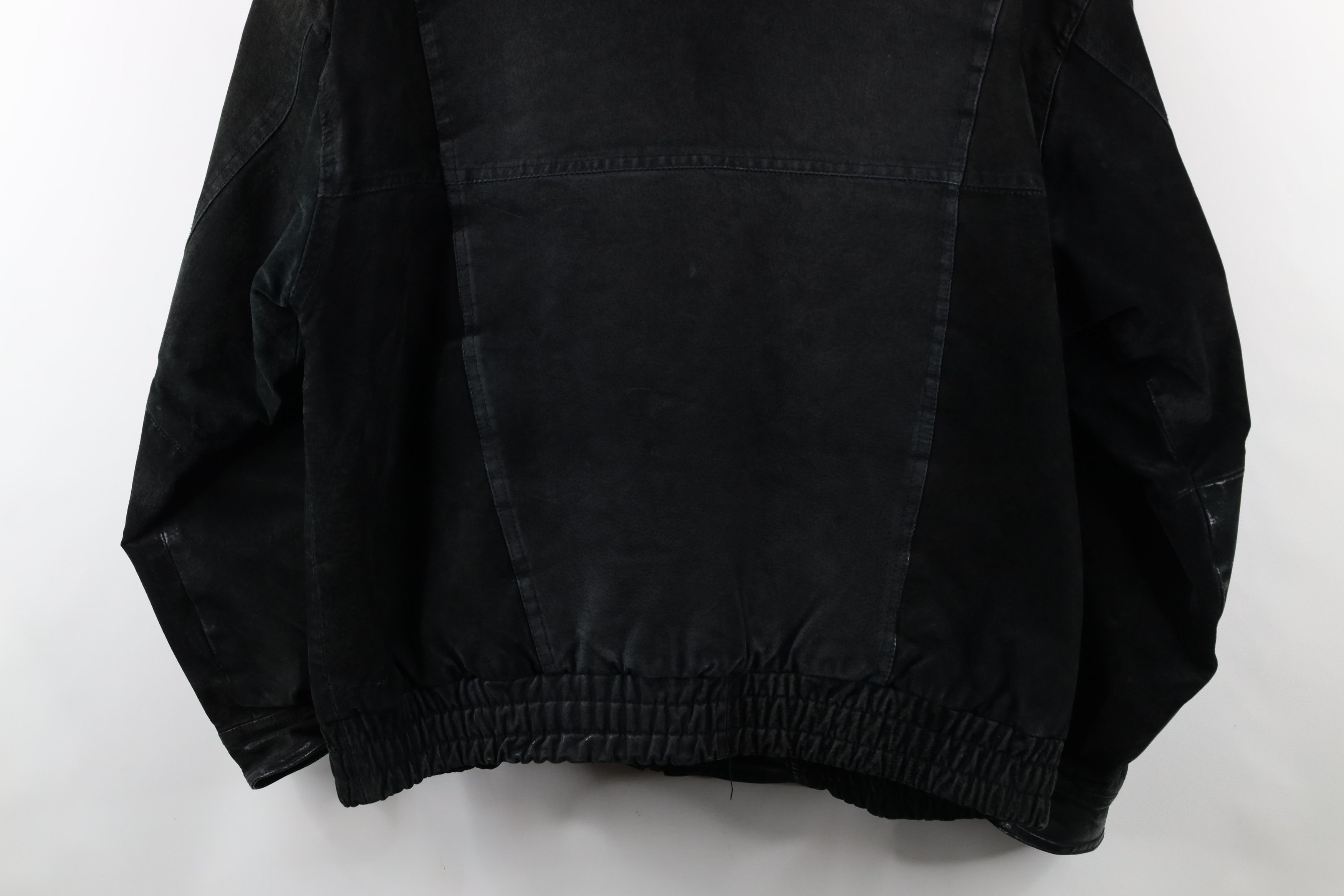 Vintage Vintage 90s Streetwear Suede Leather Bomber Jacket Black Size US M / EU 48-50 / 2 - 15 Thumbnail