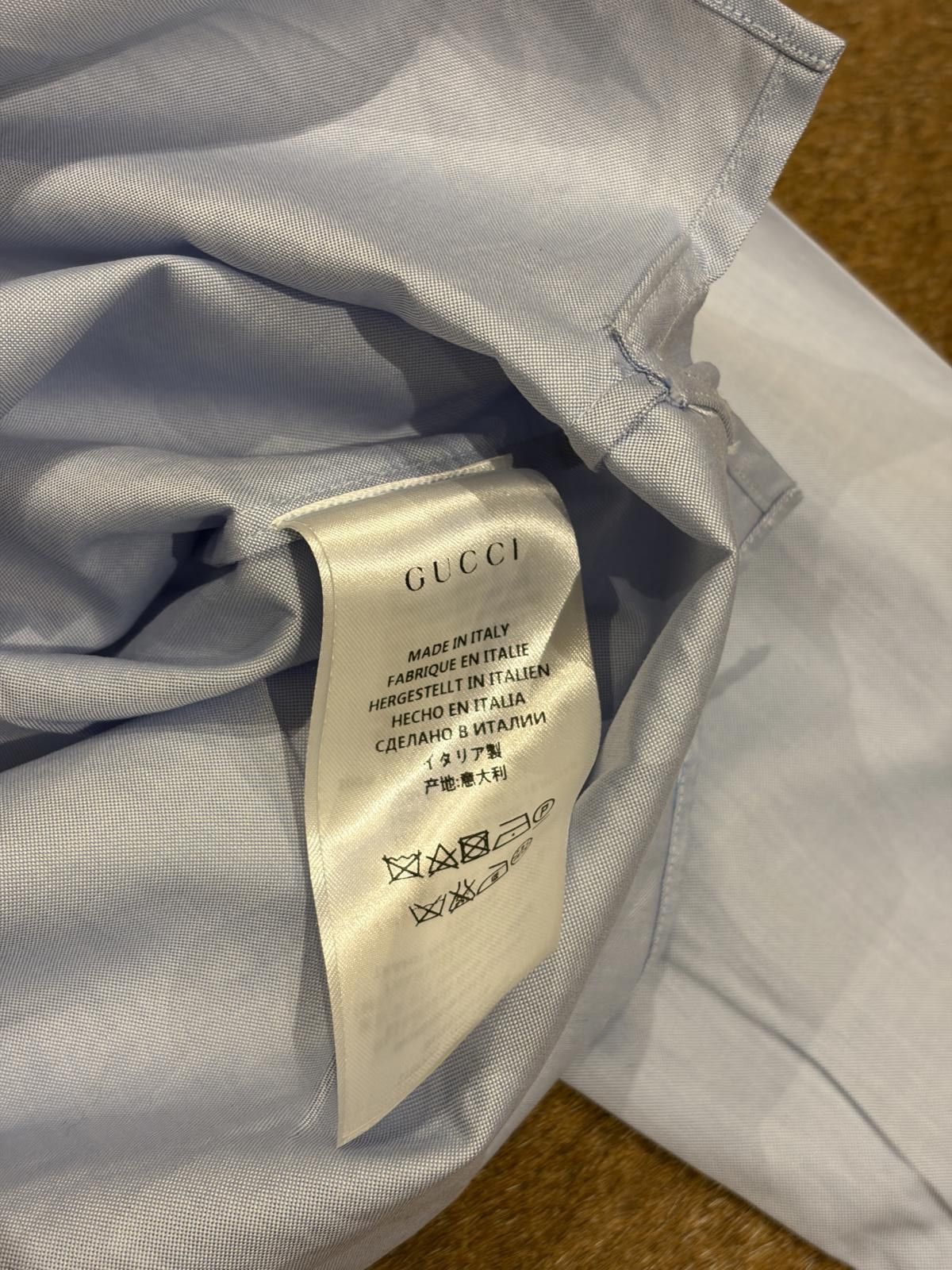 Gucci Gucci Contrast-Collar Cotton Shirt Size US M / EU 48-50 / 2 - 10 Thumbnail