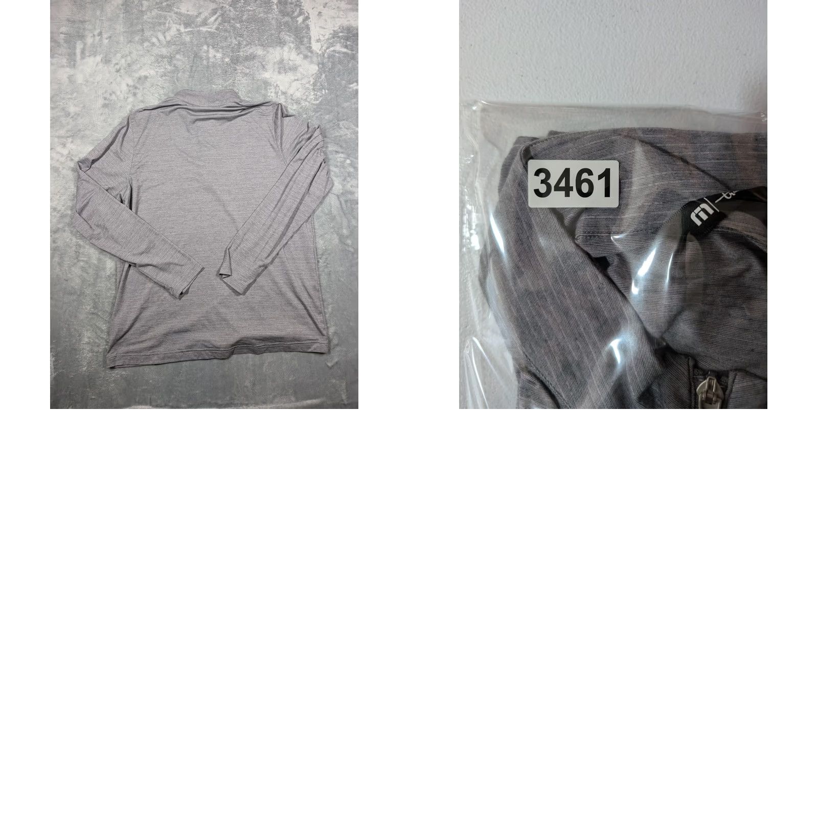 TravisMathew TravisMathew Pullover Mens Large Gray Quarter Zip Golf Long Sleeve Corning Logo Size US L / EU 52-54 / 3 - 8 Thumbnail