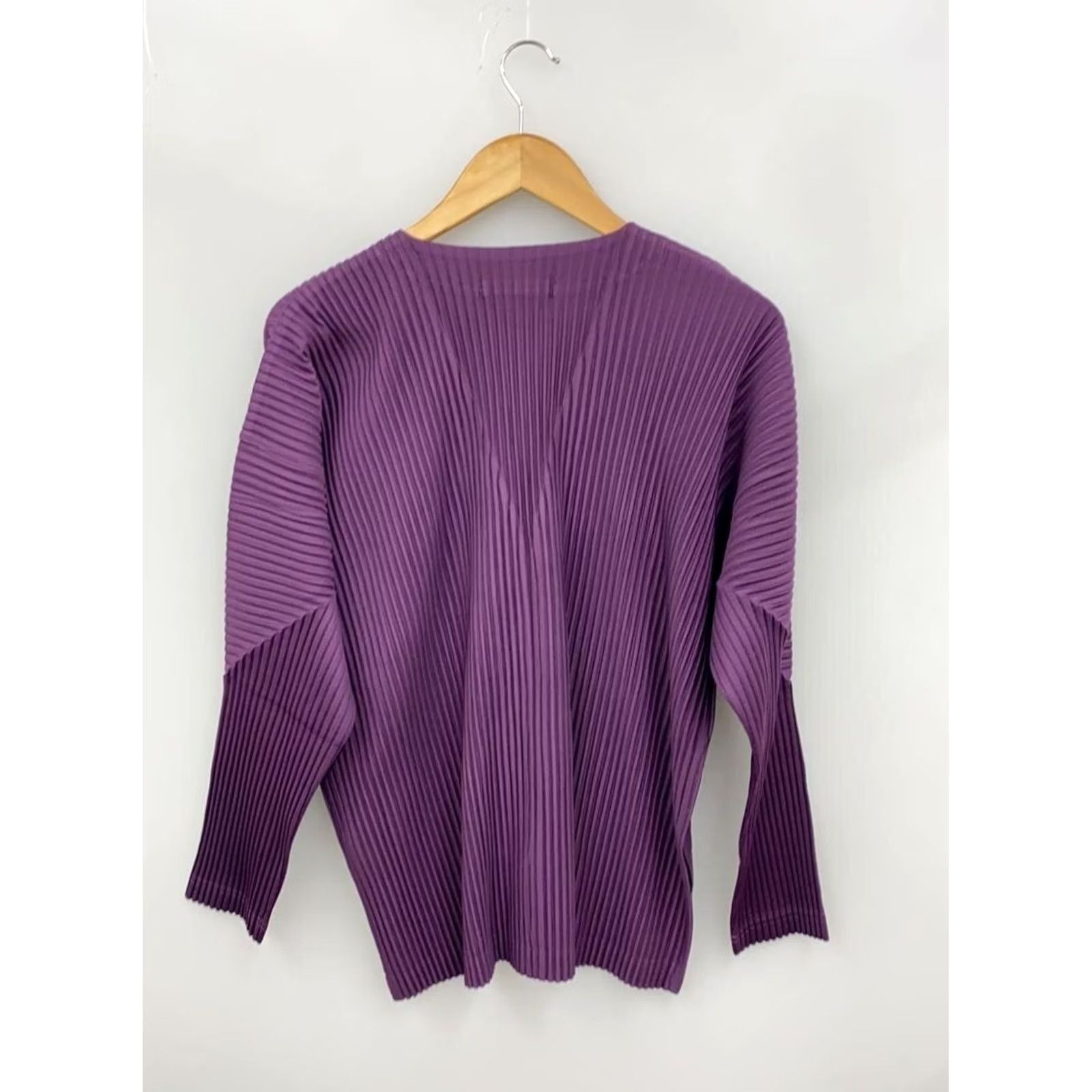 Issey Miyake Homme Plisse Issey Miyake Purple Pleated Cardigan Jacket Mens Size 2 Pre-Owned Size US M / EU 48-50 / 2 - 2 Thumbnail