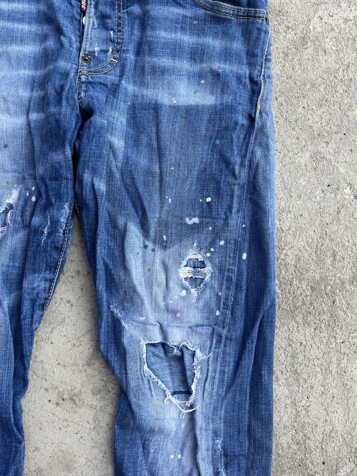 Dsquared2 SS18 Dsquared2 Painted Distressed Slim Fit Jeans Size US 29 - 10 Thumbnail