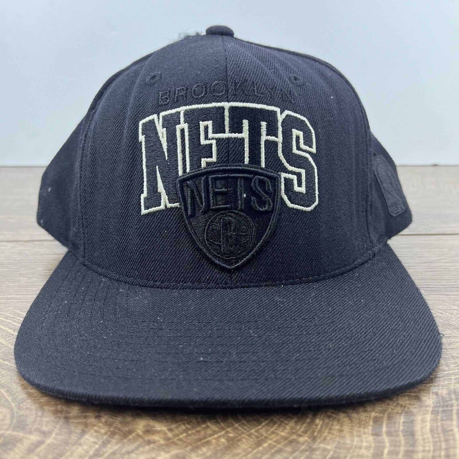Mitchell & Ness Brooklyn Nets Snapback Hat Black Mitchell & Ness Adjustable Size ONE SIZE - 6 Thumbnail