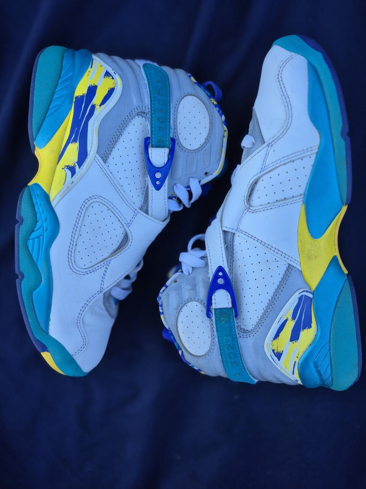 Jordan Brand Air Jordan 8 Retro “White Aqua” Womens 8.5 Used No Box Size US 8.5 / IT 38.5 - 1 Thumbnail